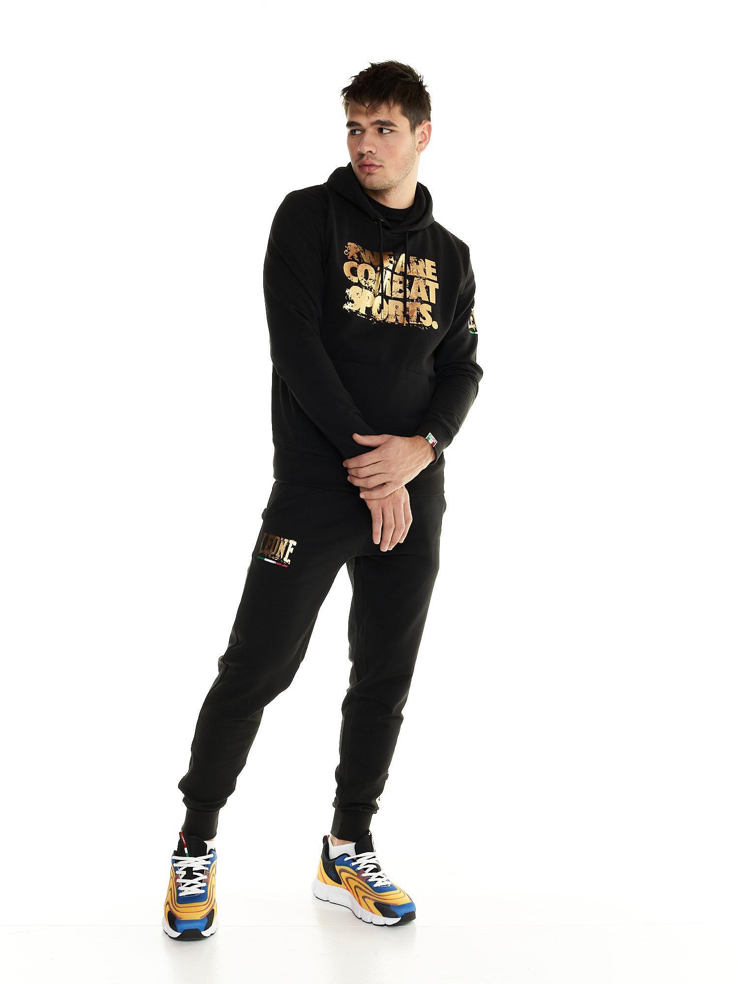 Felpa Leone uomo con cappuccio Winter Gold 2/7