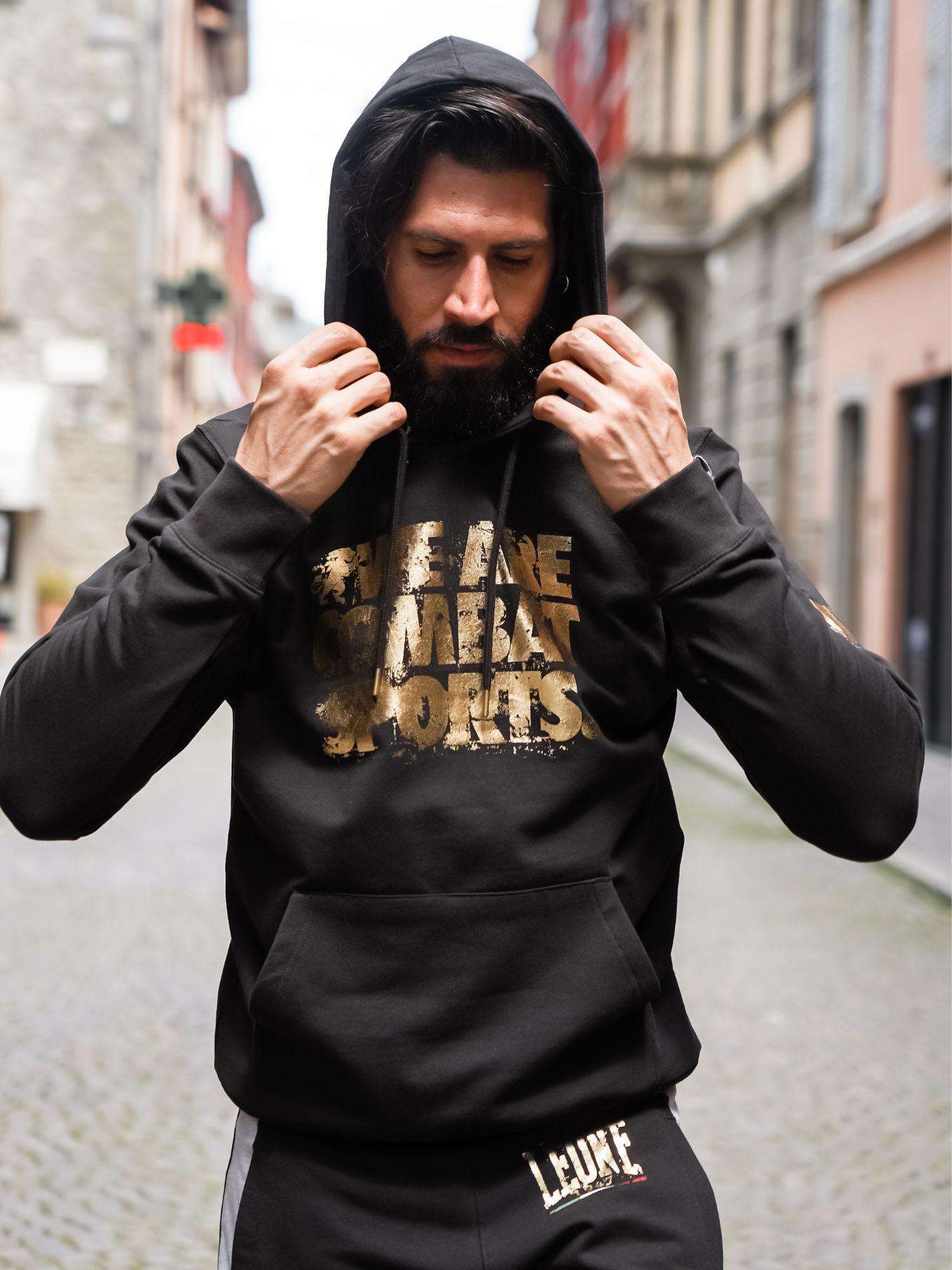 Felpa Leone uomo con cappuccio Winter Gold 6/7
