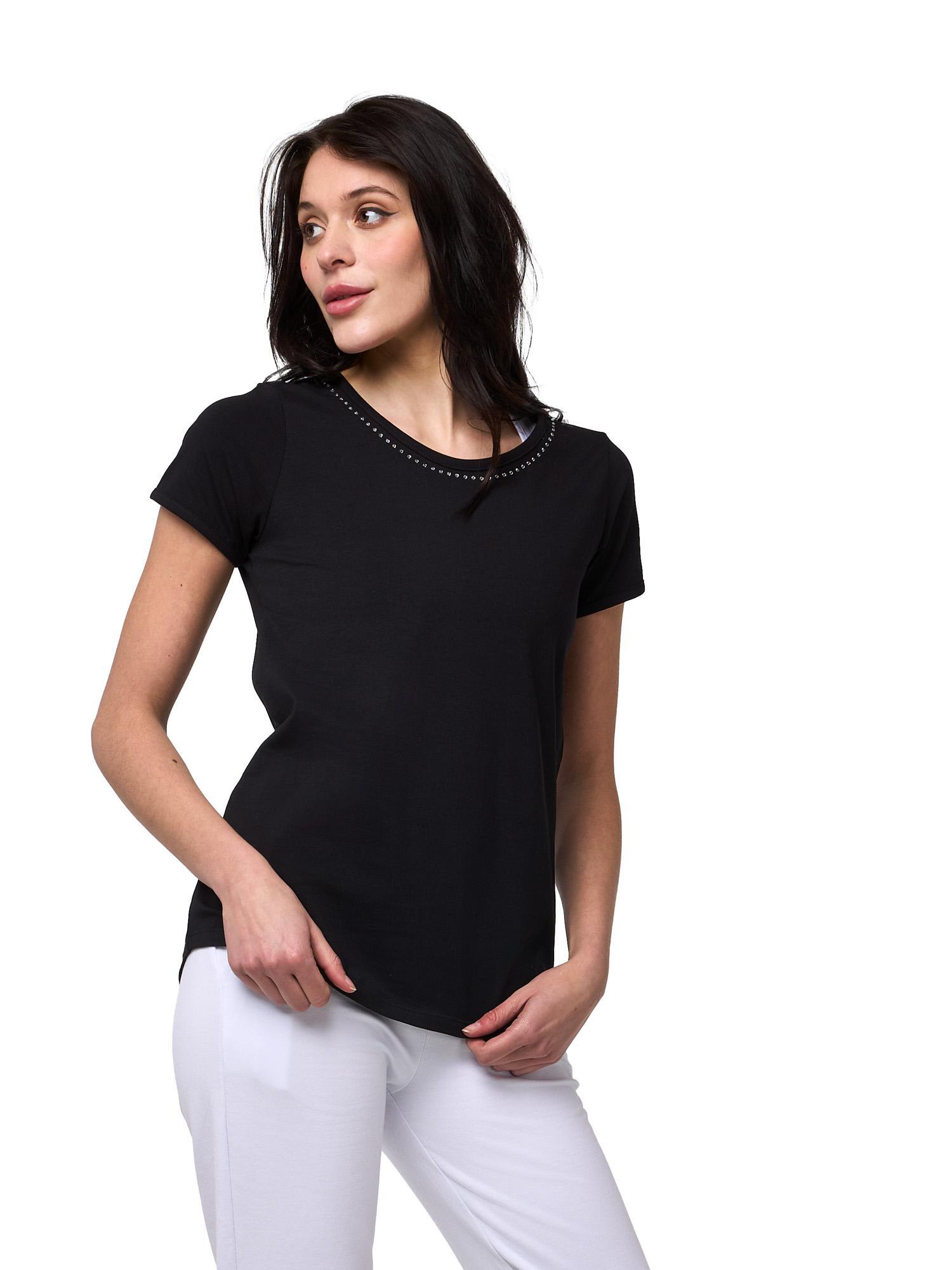 Camiseta feminina de manga curta Be Glam 3/8