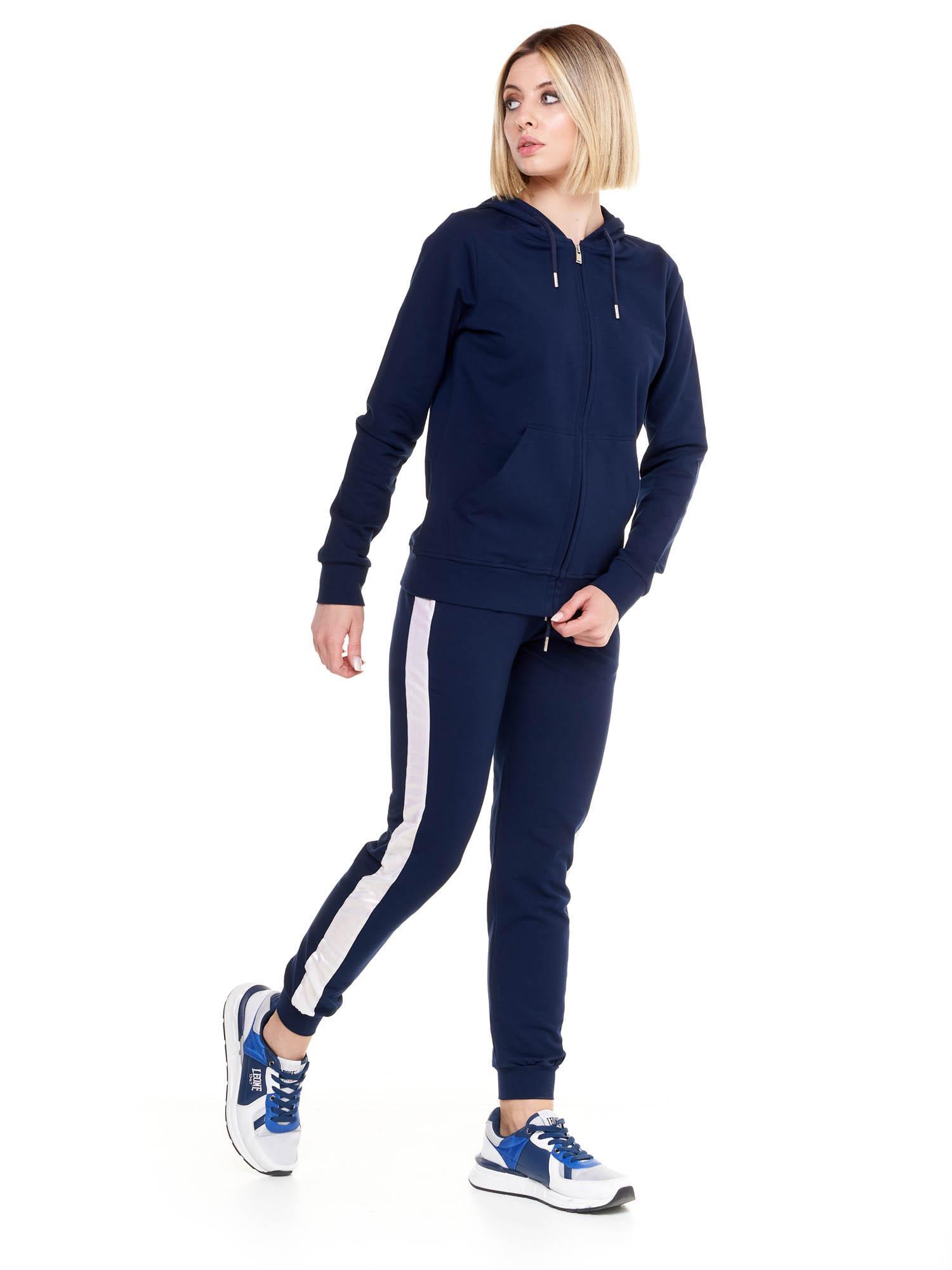 Chándal de mujer brillante con capucha y cremallera 3/6