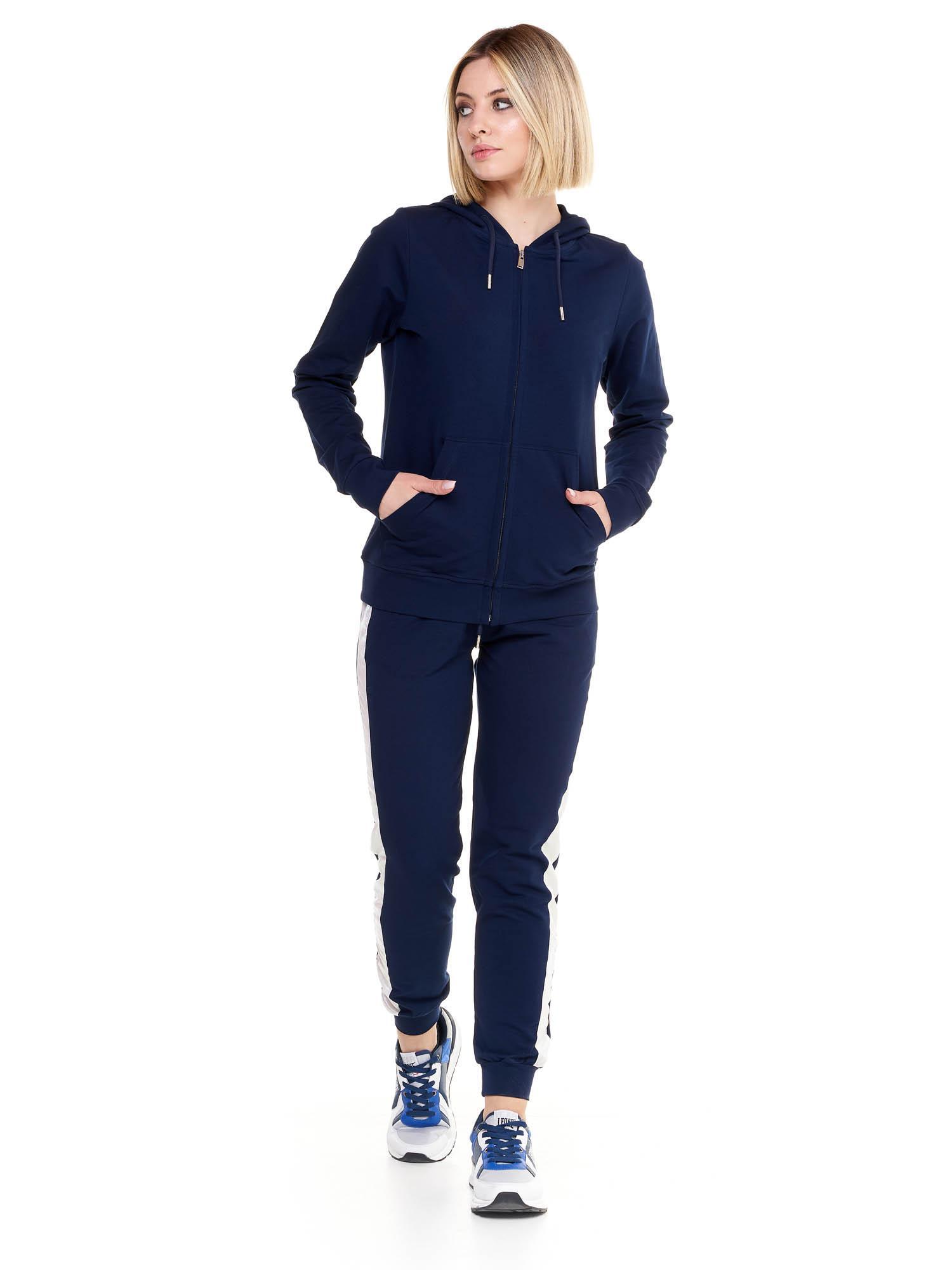 Chándal de mujer brillante con capucha y cremallera 2/6