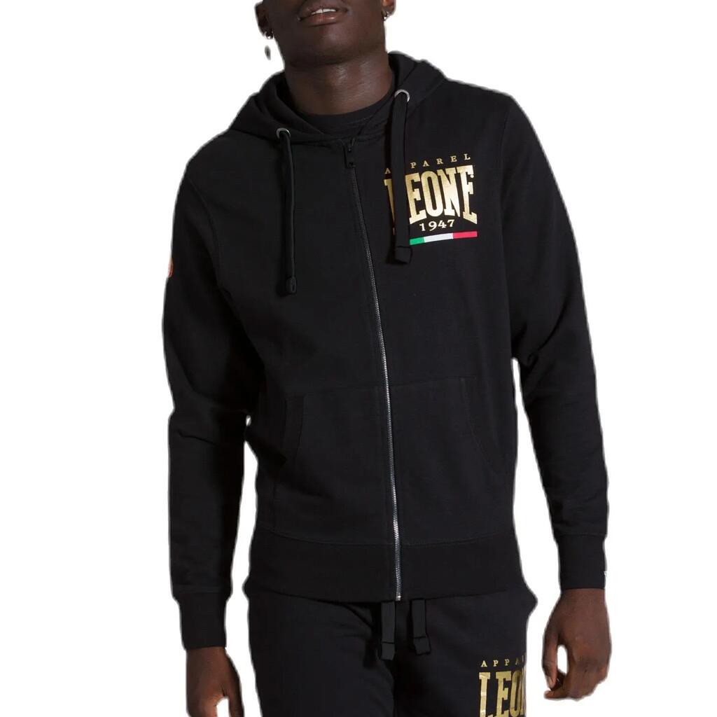 Man hoody full zip Gold