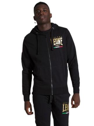 Herren-Sweatshirt mit Kapuze und Reißverschluss Gold