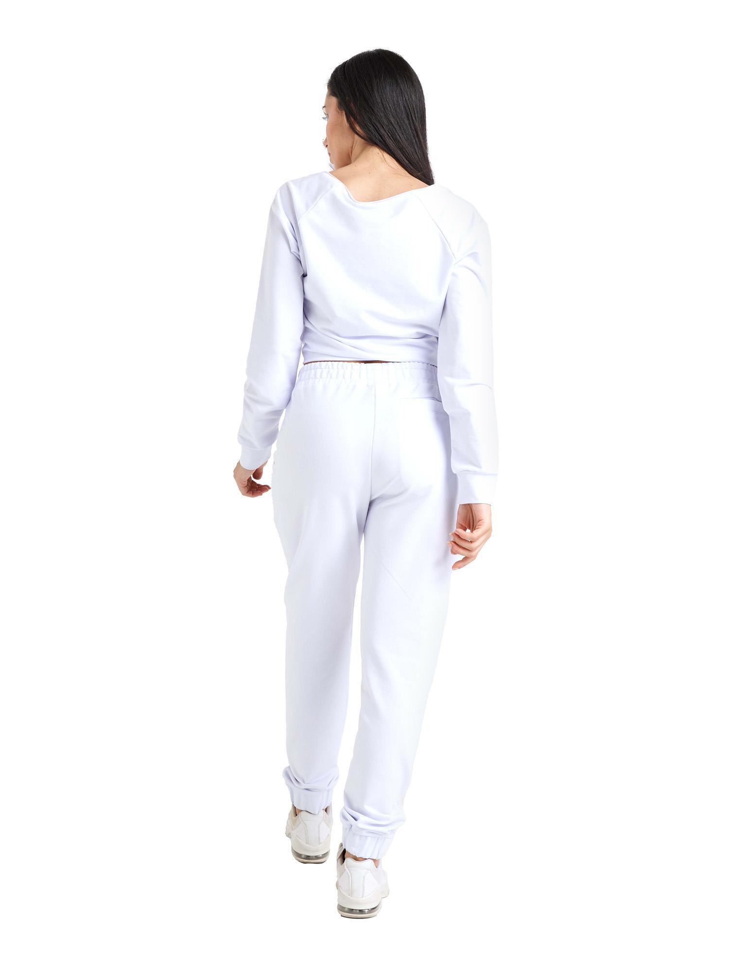 Luxuriöses geknotetes Damen-Sweatshirt mit Rundhalsausschnitt 4/5