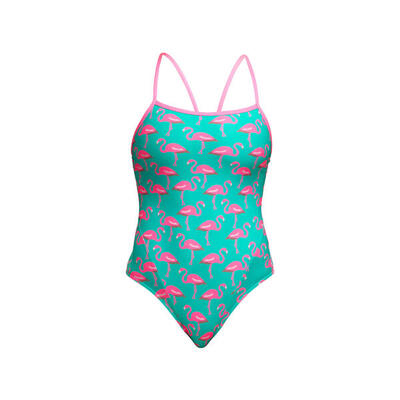 Funkita badpak go flamingo! enkele band - roze/groen
