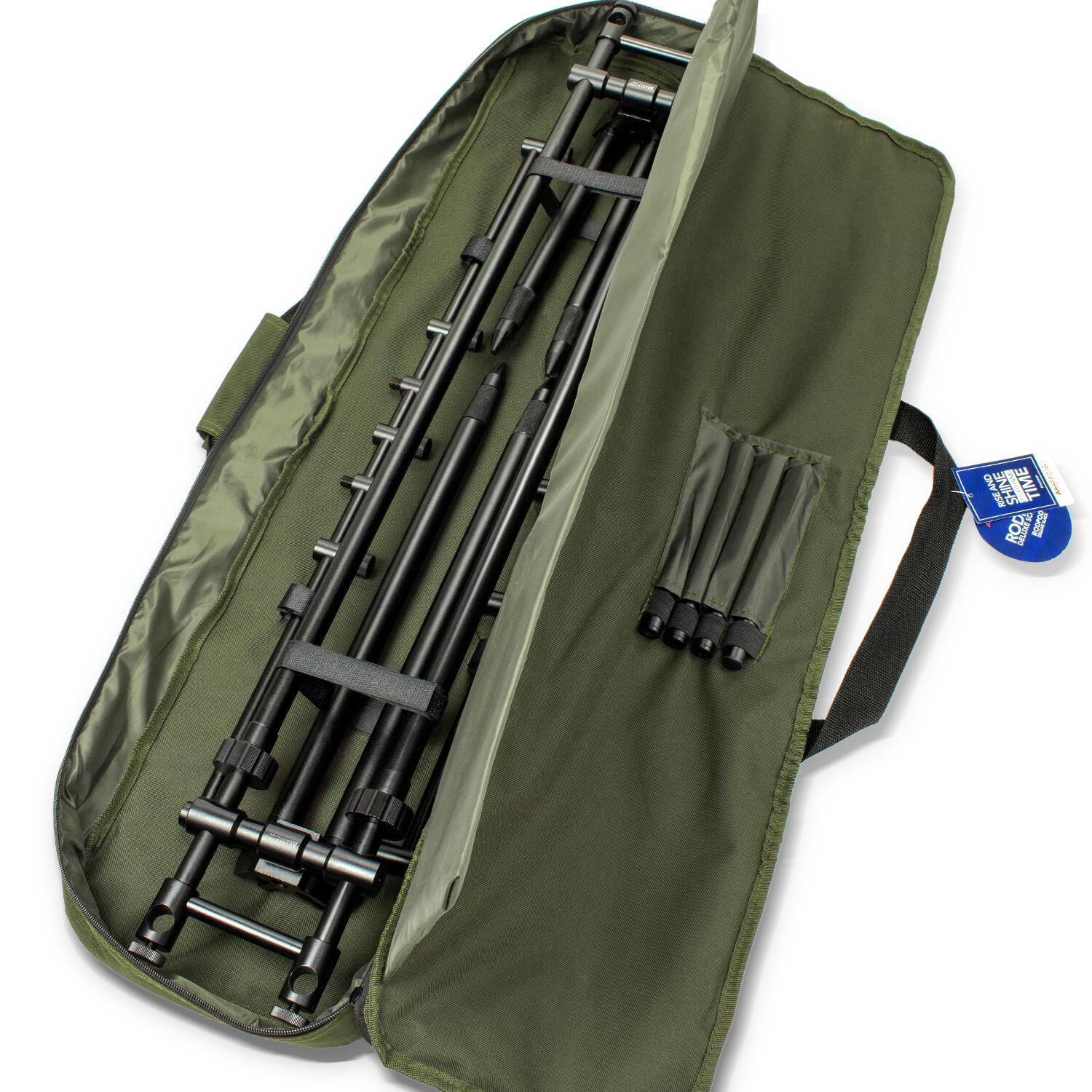Rod Pod Aluminium für 5 Angelruten mit Transporttasche 3/7