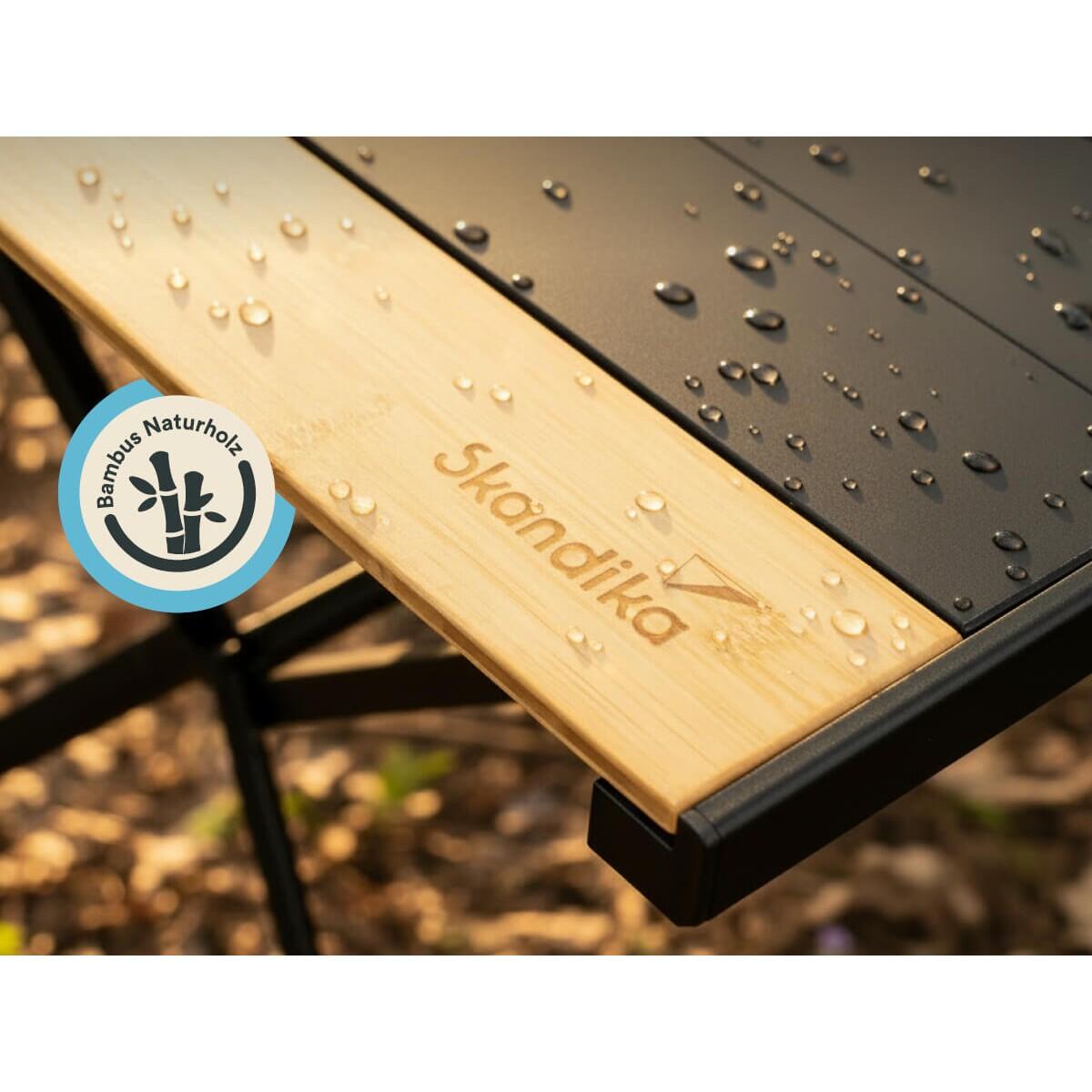 Second hand - Tavolo da campeggio in alluminio con piano in legno Tivaro 4/7