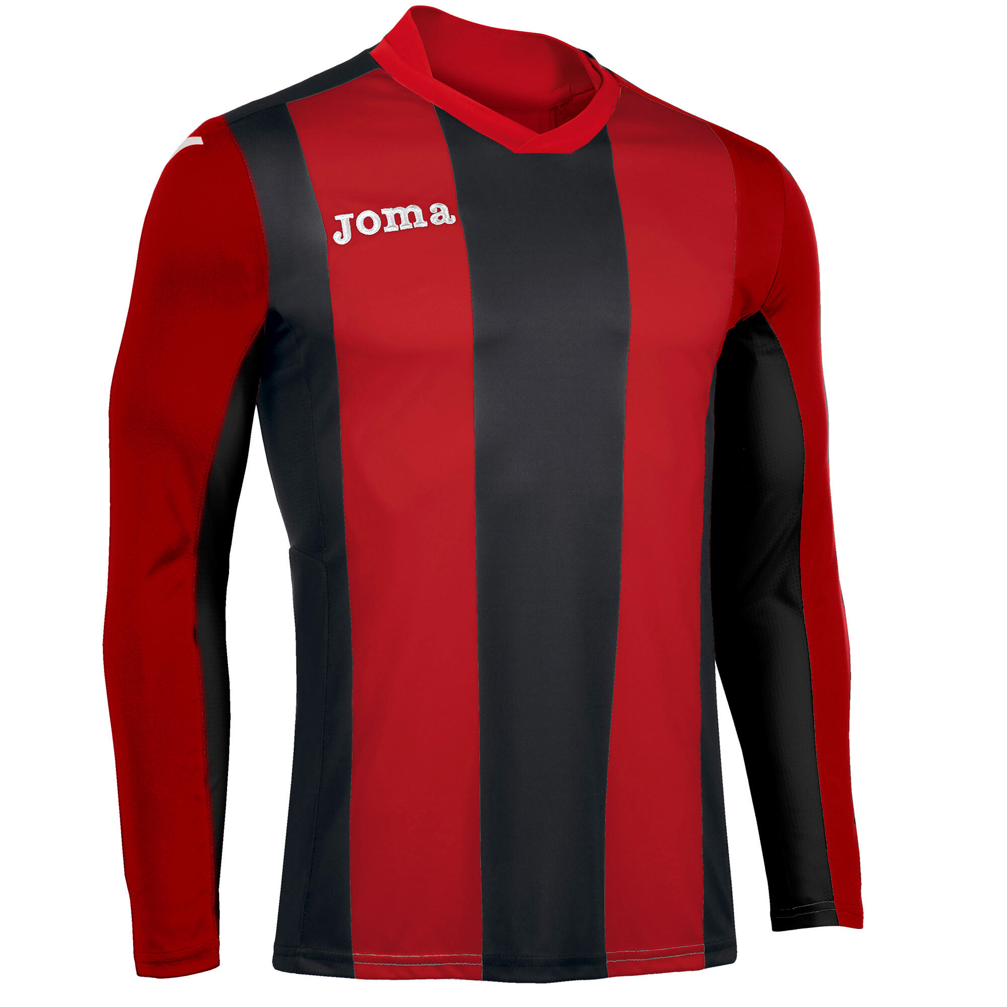 T-shirt manga comprida homem joma pisa vermelho preto
