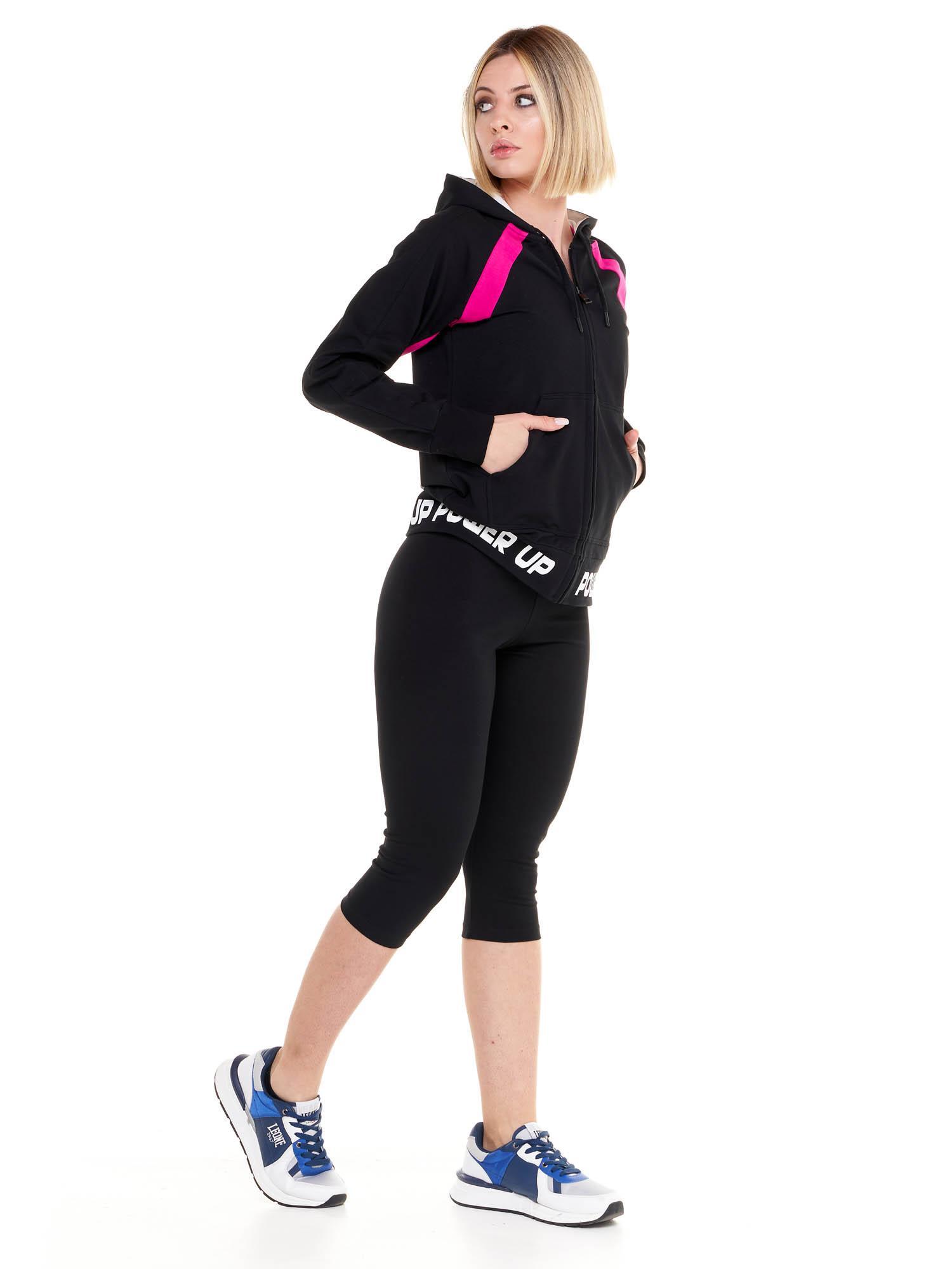 Felpa da donna con cappuccio e zip Neon 3/6