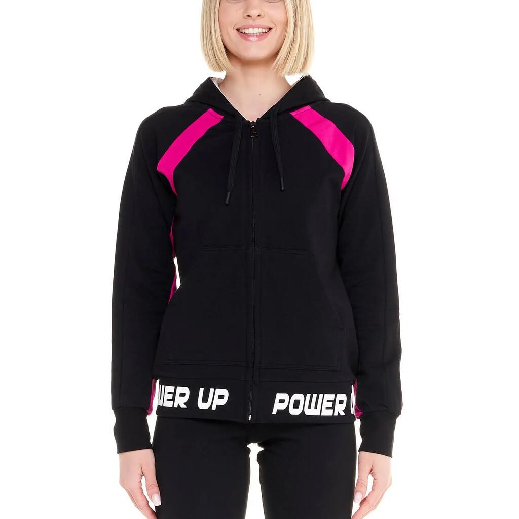Woman hoody full zip Neon
