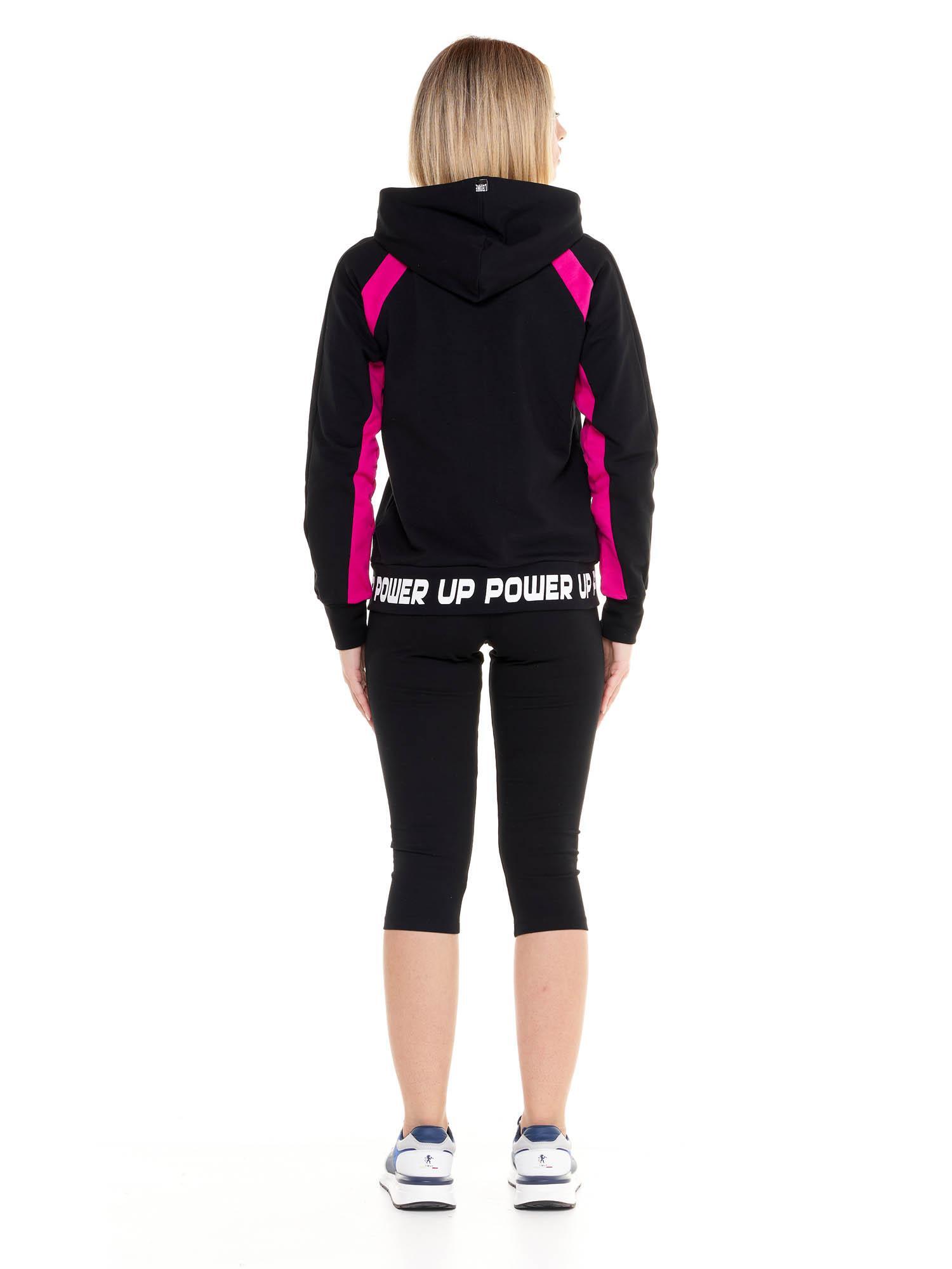 Sudadera con capucha y cremallera de mujer neón 4/6