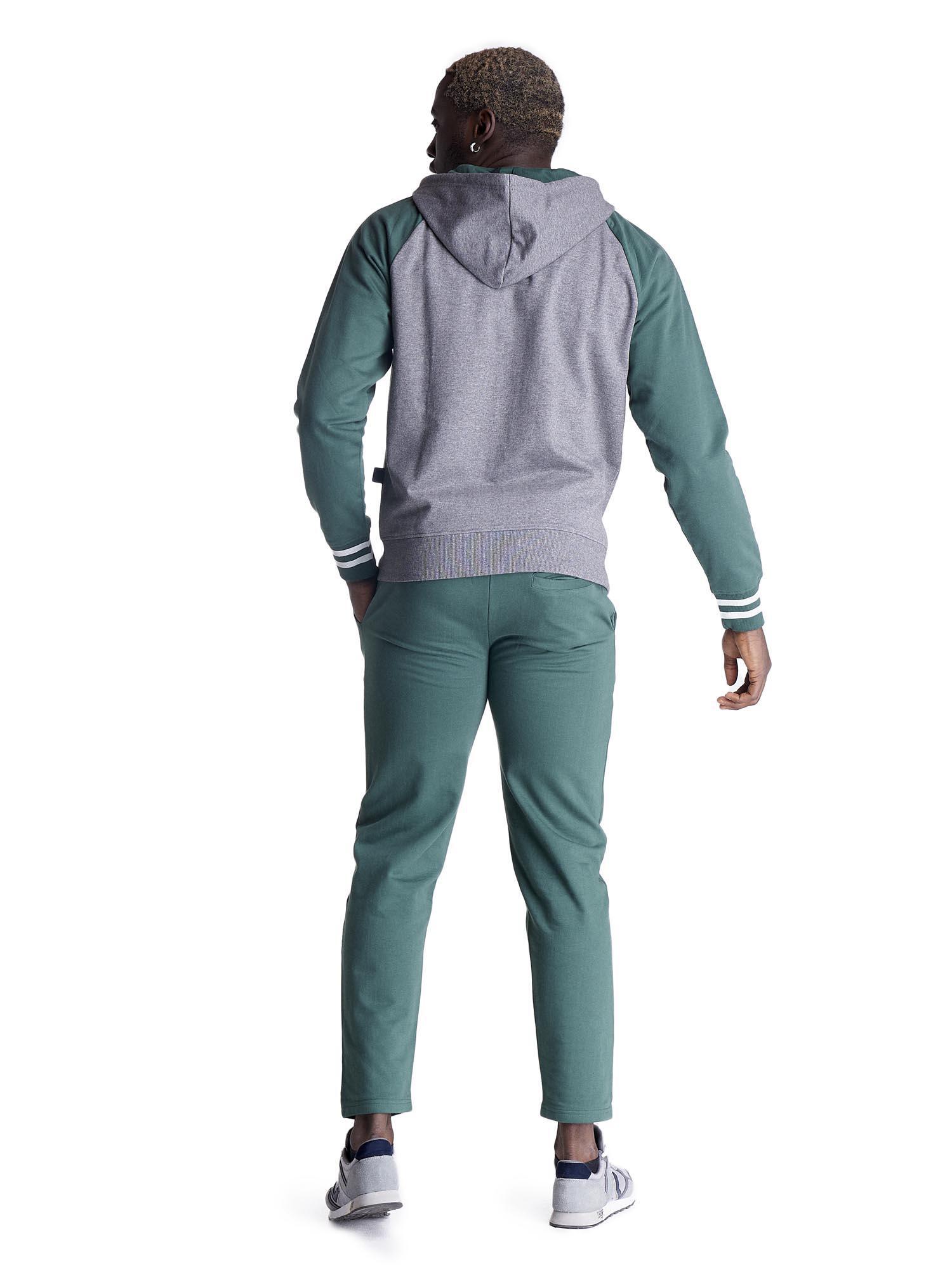 Tuta da uomo cappuccio full zip bicolor College 5/6