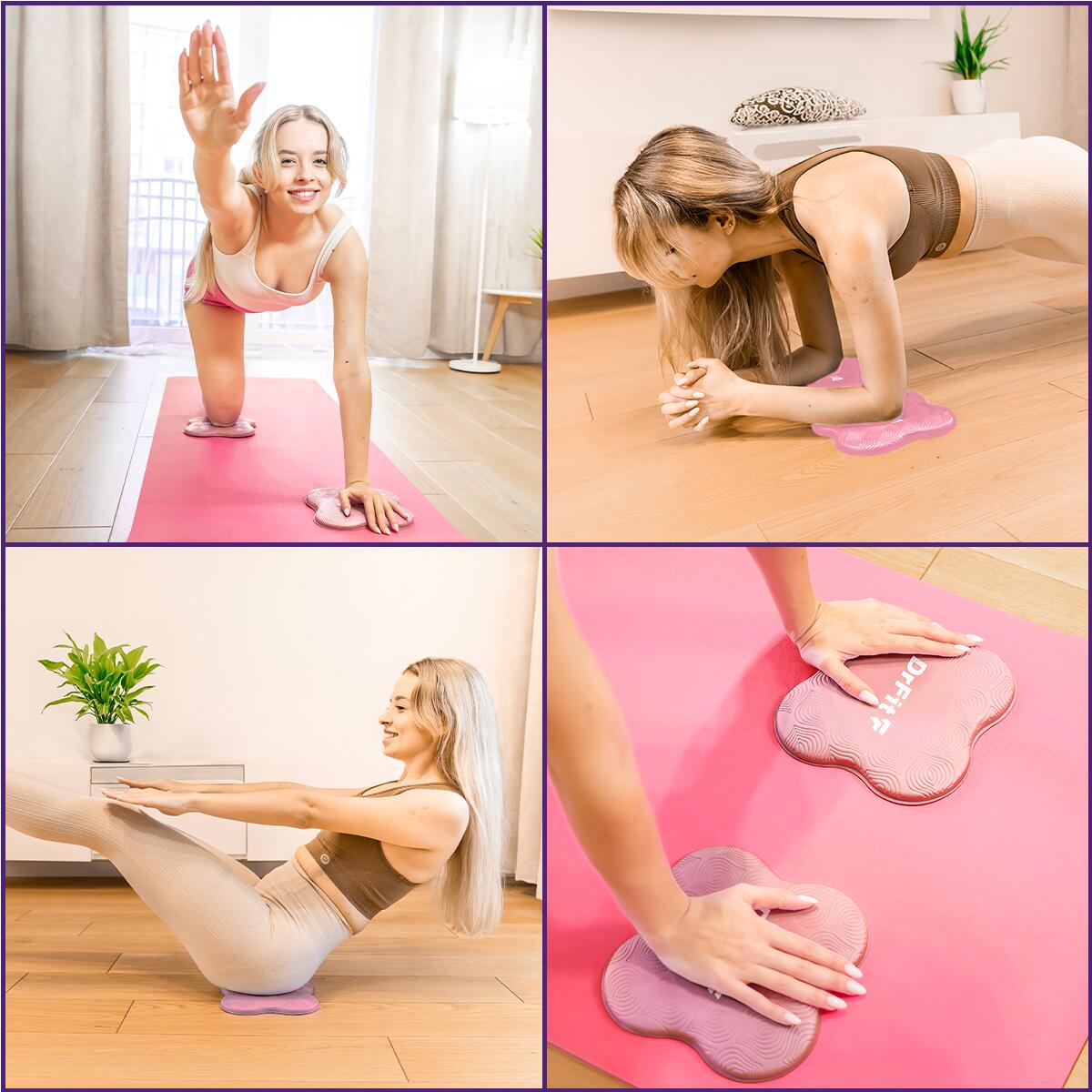 Podkładki amortyzujące do ćwiczeń i jogi pod kolana łokcie nadgarstki DrFit 6/6
