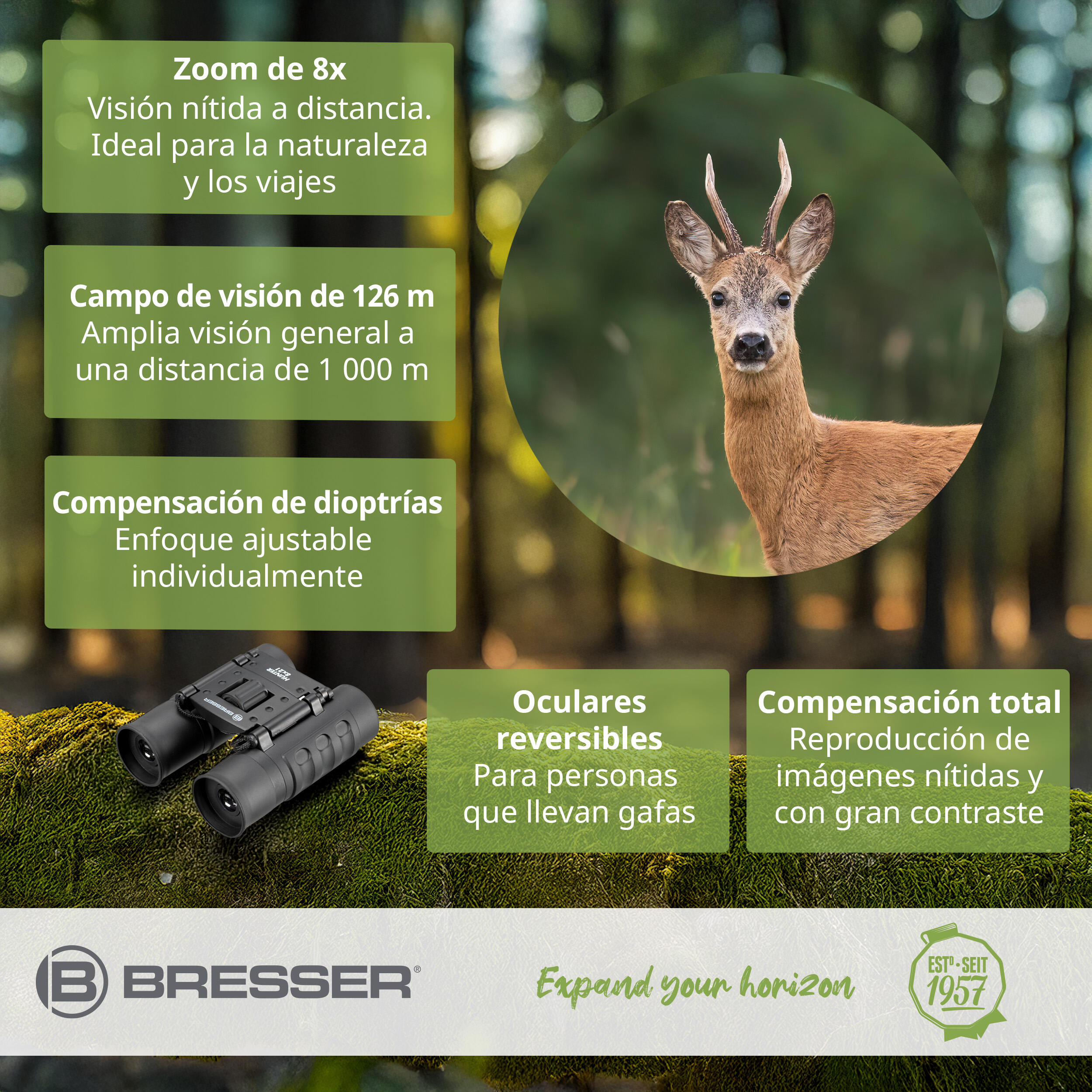Prismáticos BRESSER Hunter 8x21 3/6