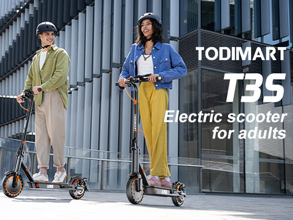 Patinete eléctrico plegable TODIMART T3S de 8,5" con intermitentes 2/7