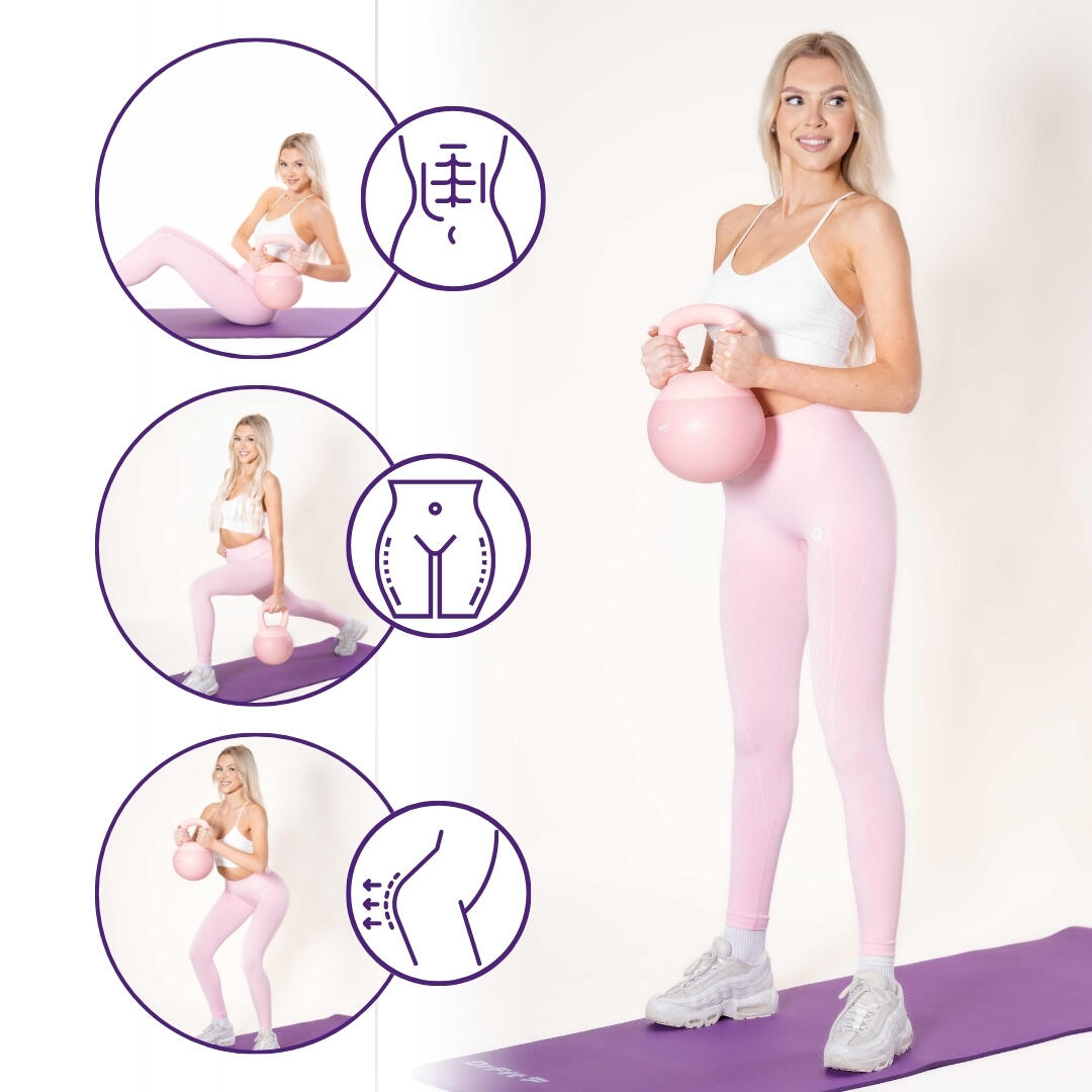 Kettlebell hantla do ćwiczeń fitness odważnik kulowy ciężar do treningu DrFit 4/7