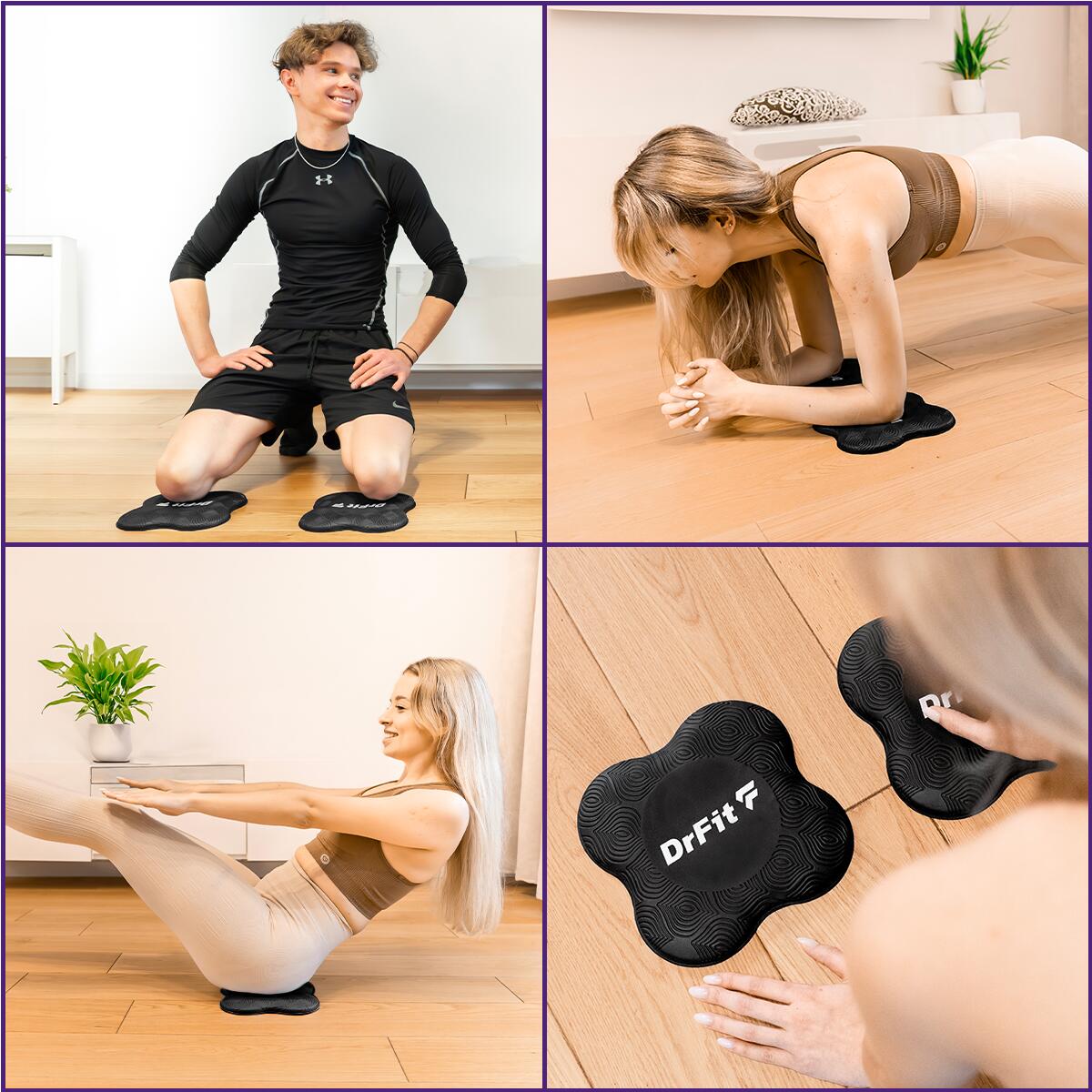 Podkładki amortyzujące do ćwiczeń i jogi pod kolana łokcie nadgarstki DrFit 5/6