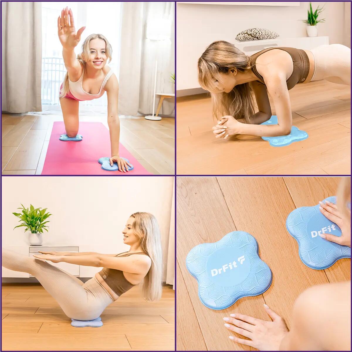 Podkładki amortyzujące do ćwiczeń i jogi pod kolana łokcie nadgarstki DrFit 4/7