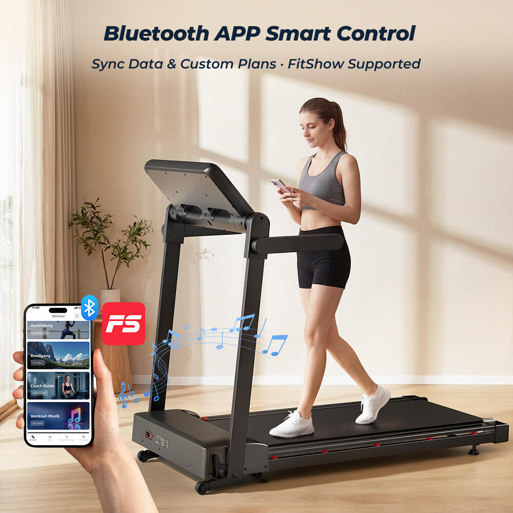 Tapis de course pliable FT54, vitesse de 1 à 14 km/h, application Bluetooth 3/7