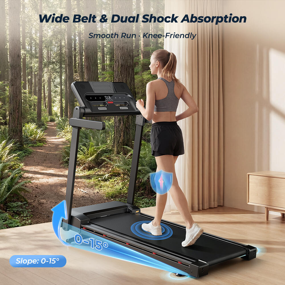 Tapis de course pliable FT54, vitesse de 1 à 14 km/h, application Bluetooth 5/7