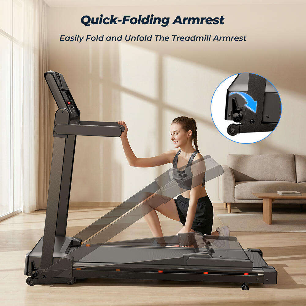 Tapis de course pliable FT54, vitesse de 1 à 14 km/h, application Bluetooth 7/7