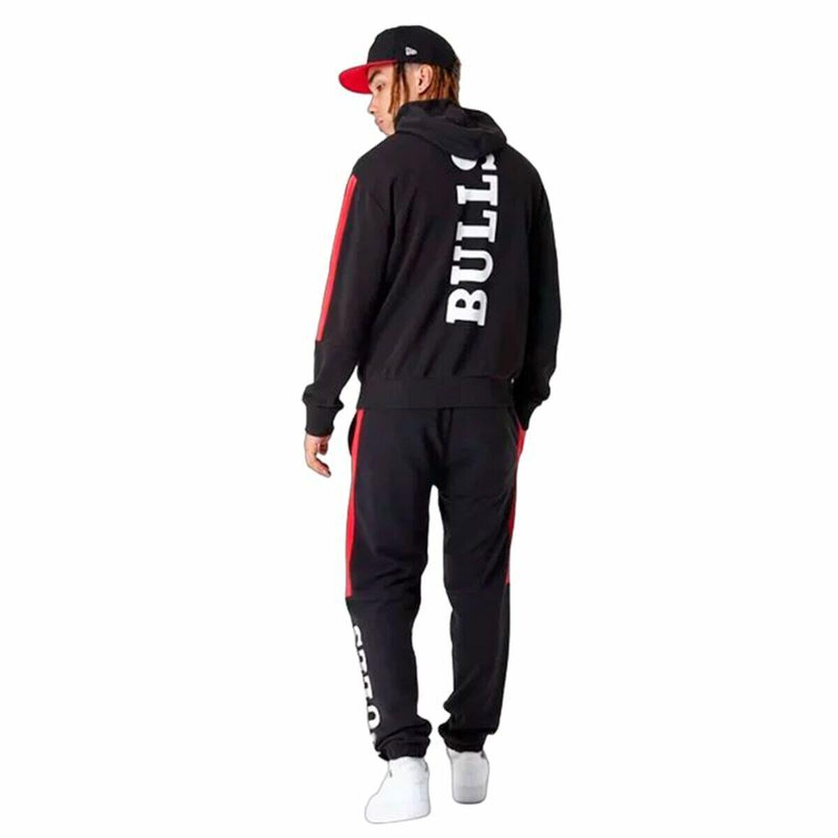 Uniseks Hoodie New Era NBA Colour Block Chicago Bulls Zwart 2/5