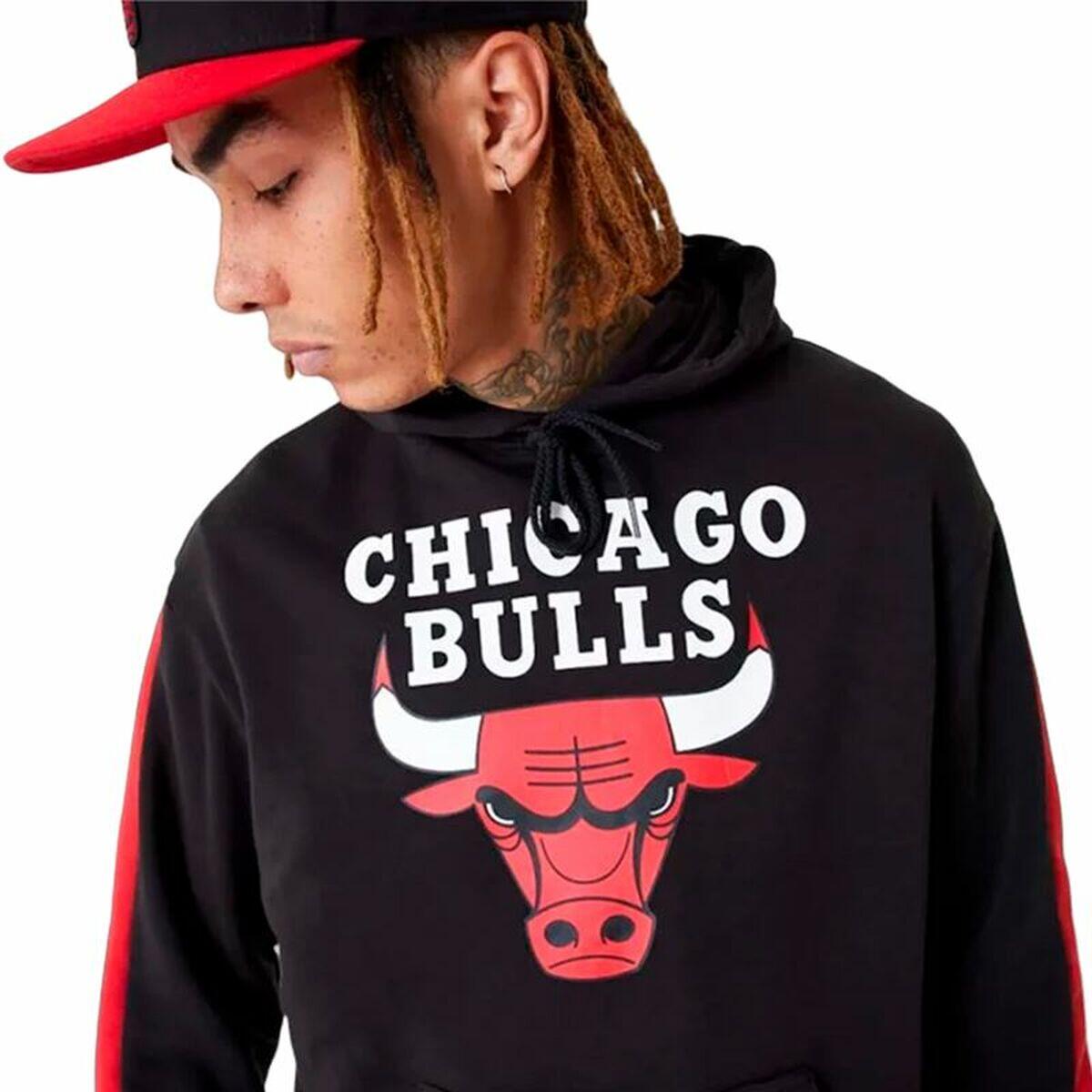 Uniseks Hoodie New Era NBA Colour Block Chicago Bulls Zwart 4/5