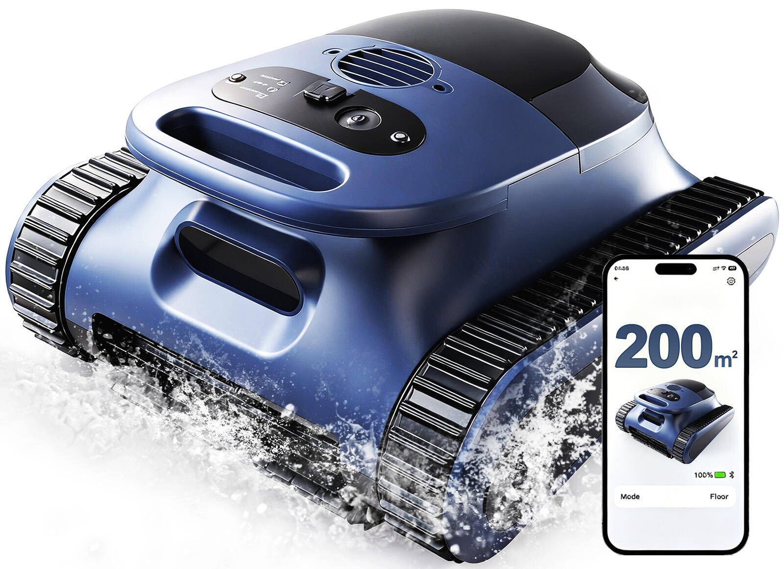 Robot zwembadreiniger voor bodem en wanden, U9, met APP 1/7