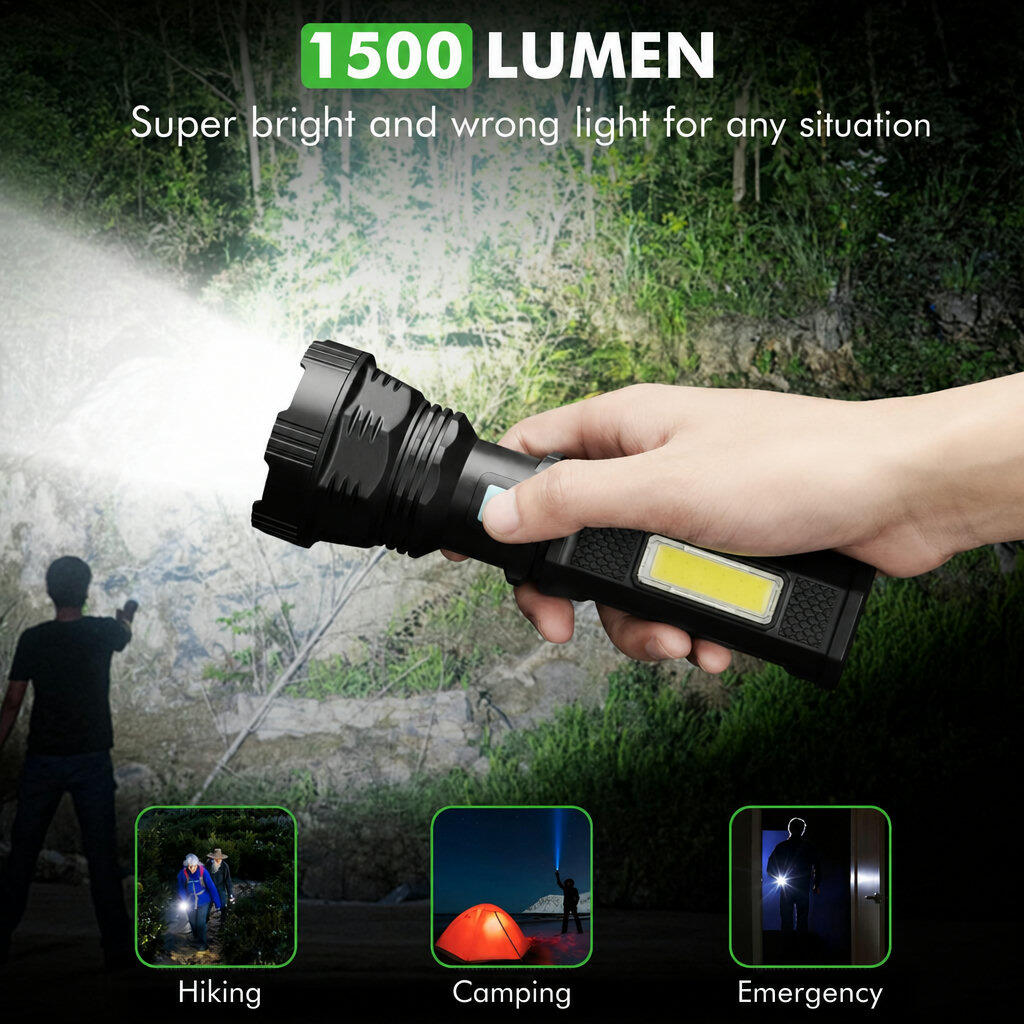 Lanterna LED 1000 Lúmens À Prova D'Água Preta 6/6