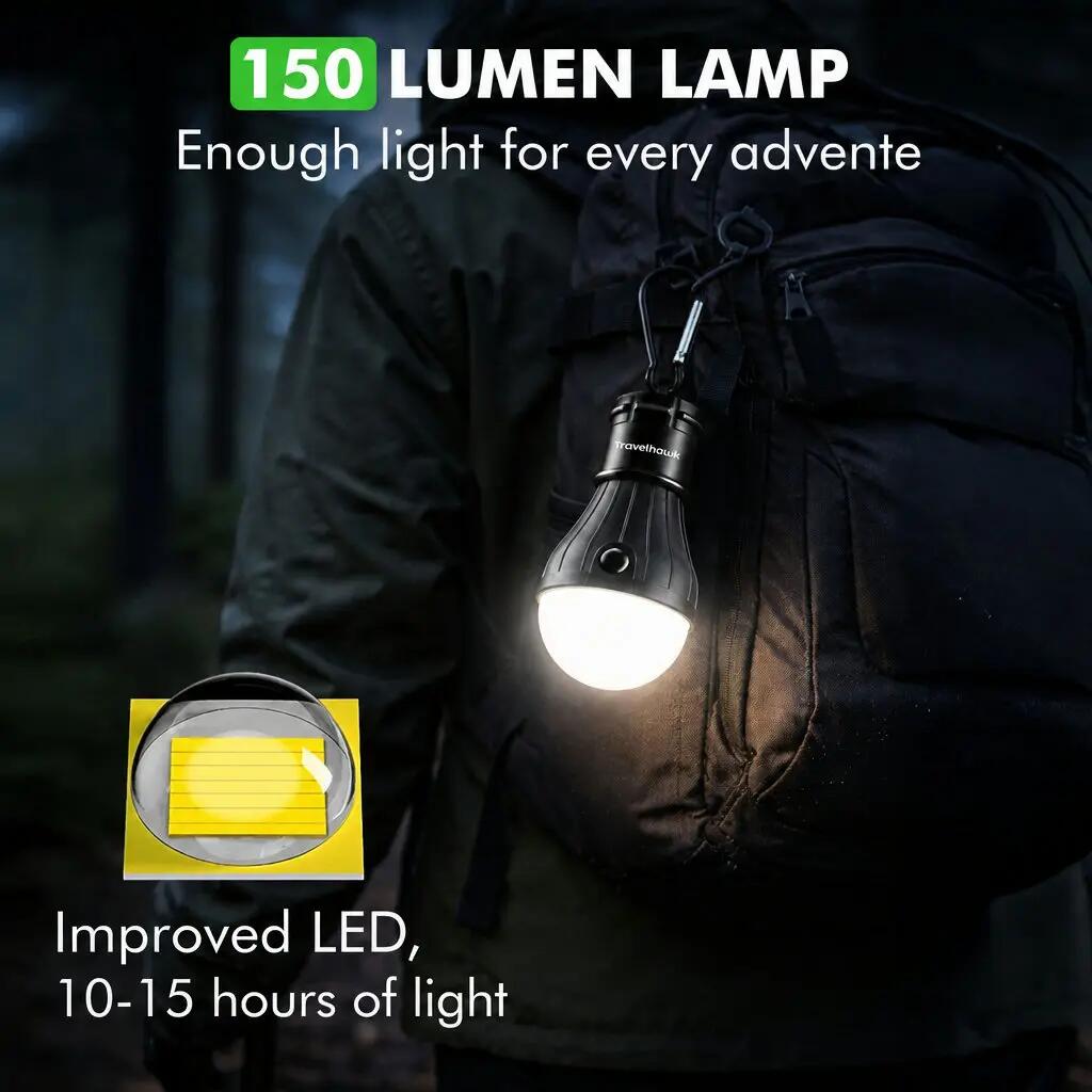 Campinglampen-Set, 4-teilig | Zeltlampe & Notbeleuchtung 4/6