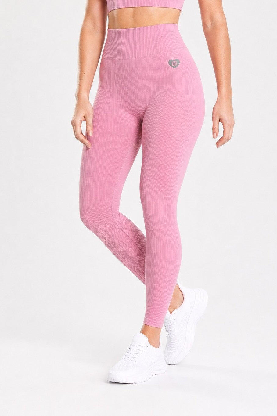 Legginsy bezszwowe damskie prążkowane Sunset