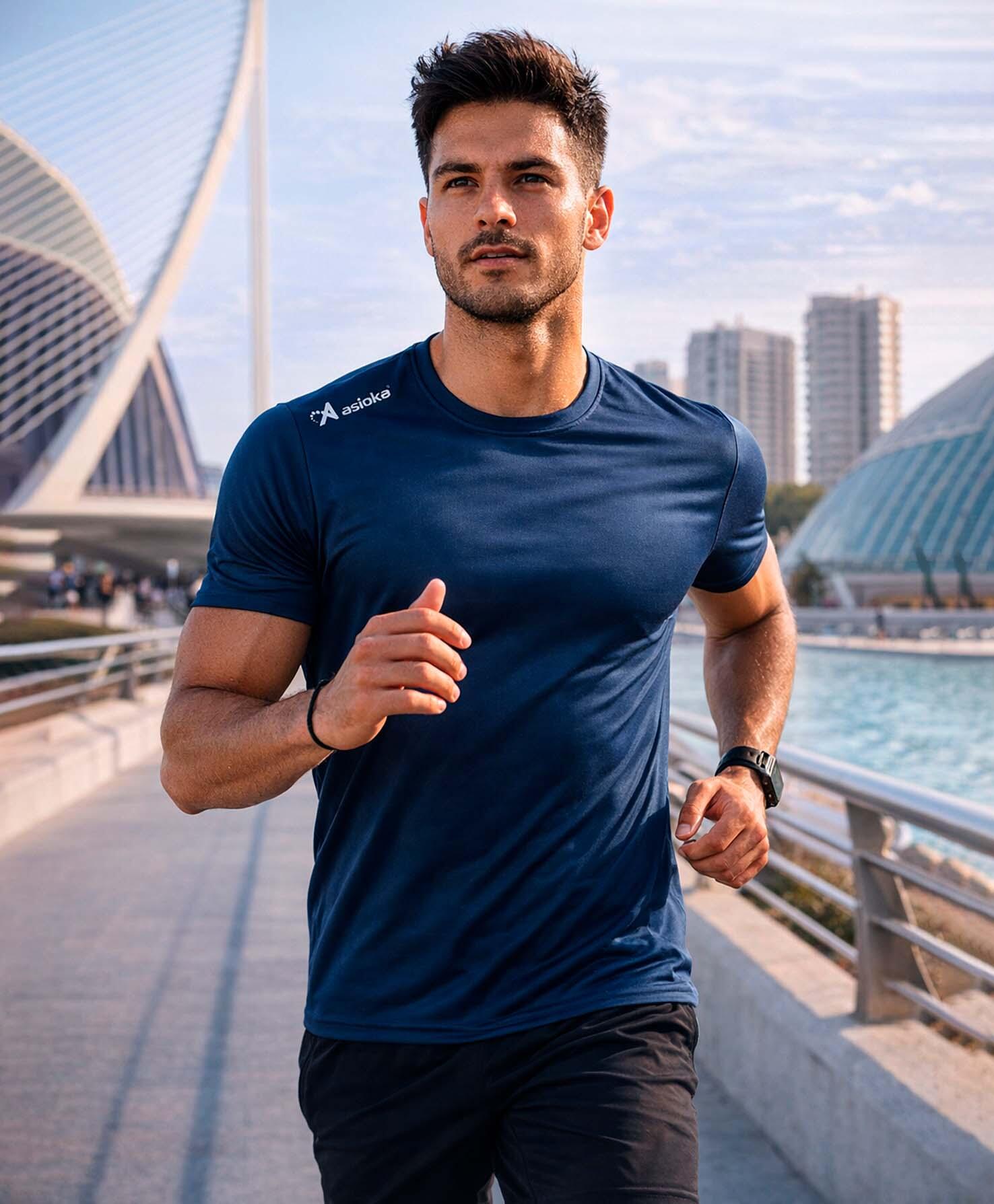 Pack 2 camisetas deporte para hombre Asioka PREMIUM.Poliéster. 3/6