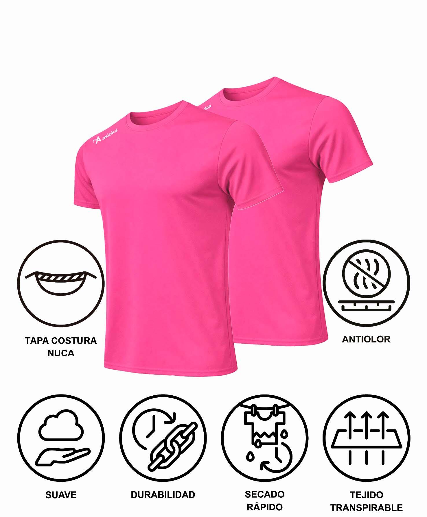 Pack 2 camisetas deporte para hombre Asioka PREMIUM.Poliéster. 7/7
