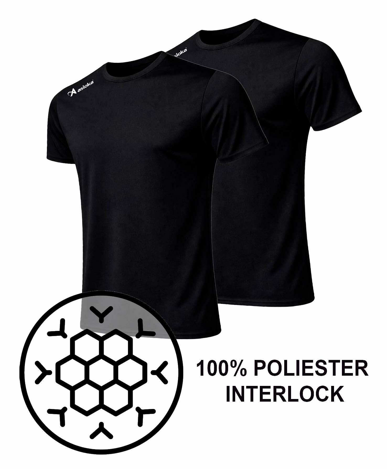 Pack 2 camisetas deporte para hombre Asioka PREMIUM.Poliéster. 5/6