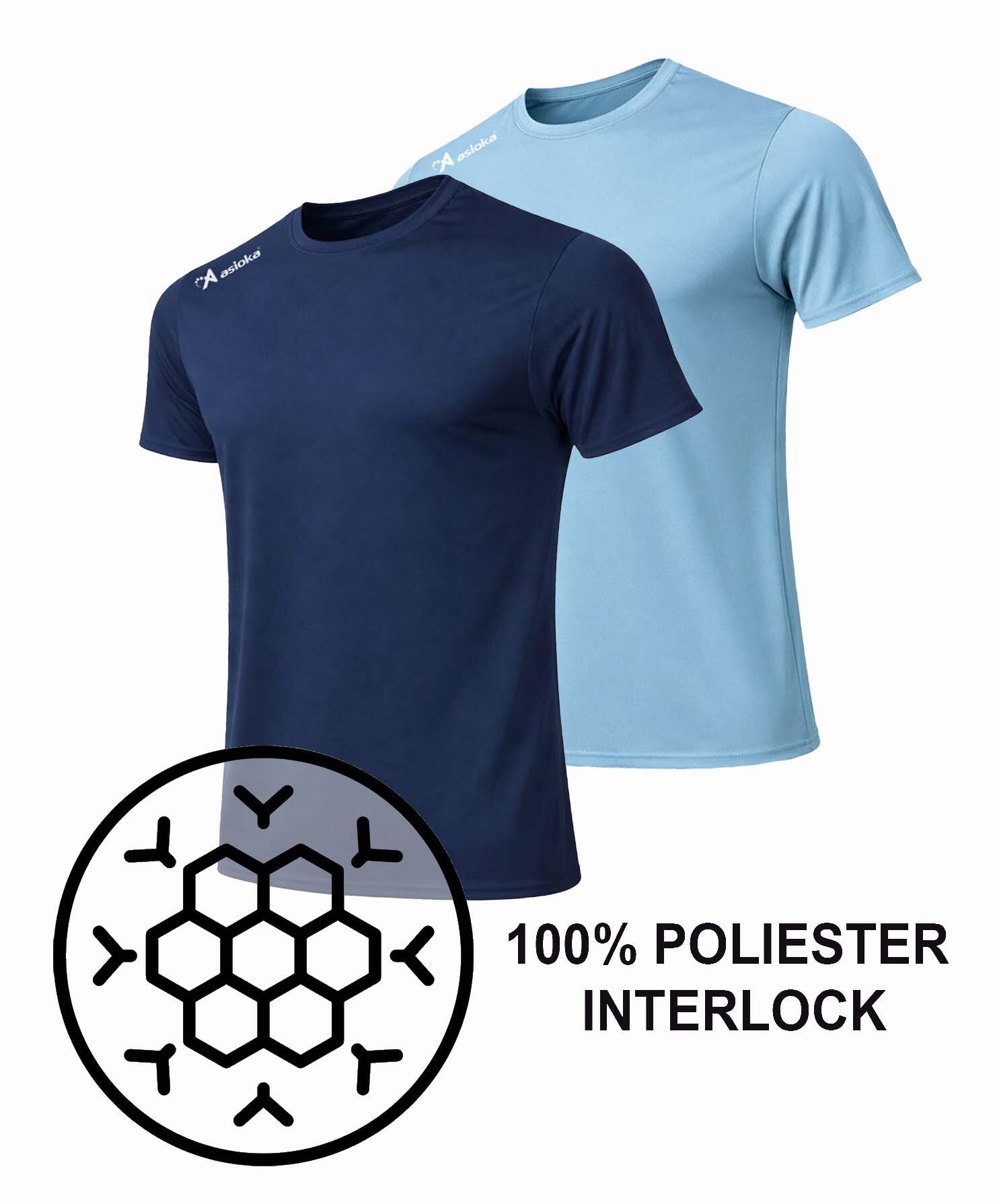 Pack 2 camisetas deporte para hombre Asioka PREMIUM.Poliéster. 5/6