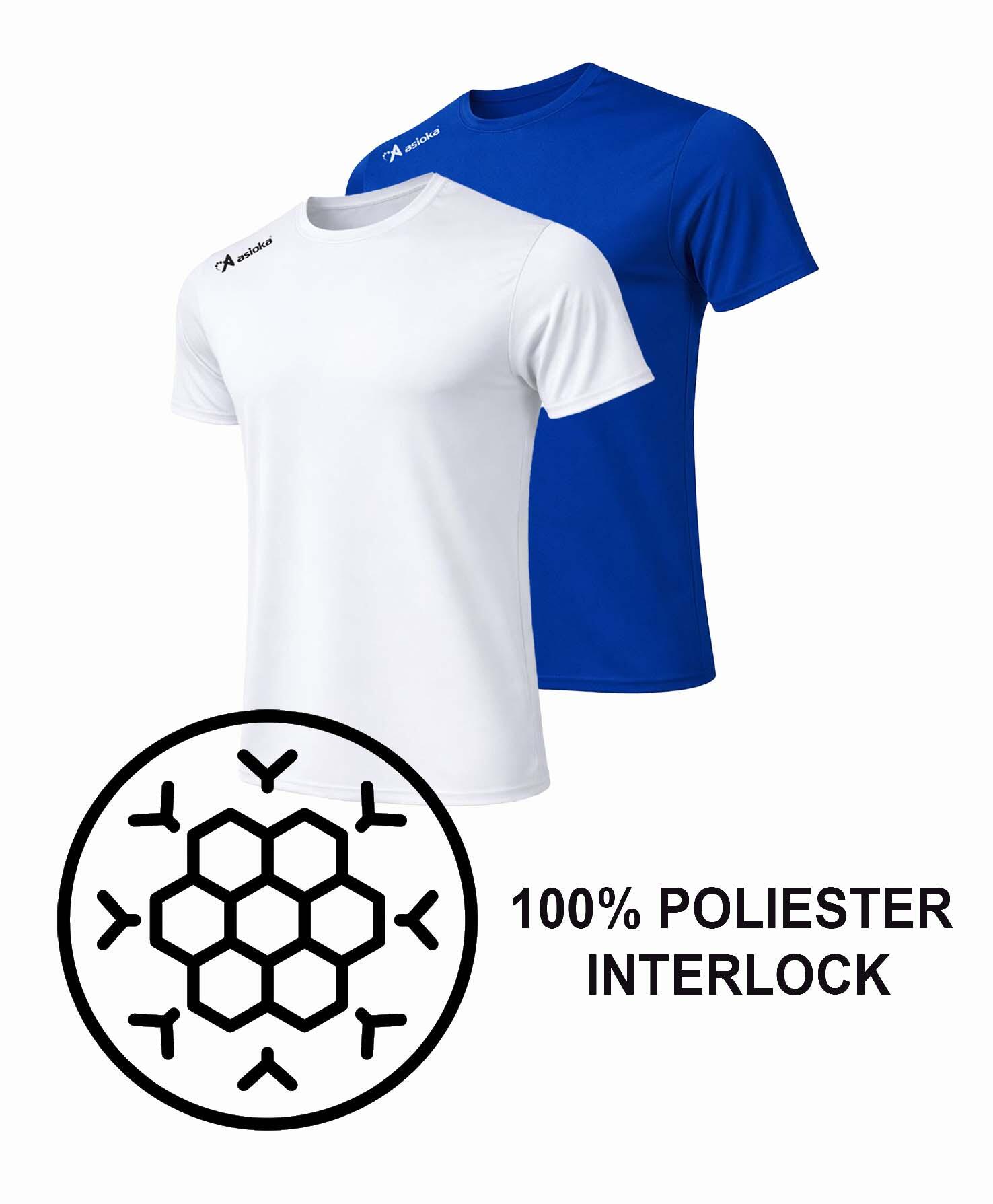 Pack 2 camisetas deporte para hombre Asioka PREMIUM.Poliéster. 5/6