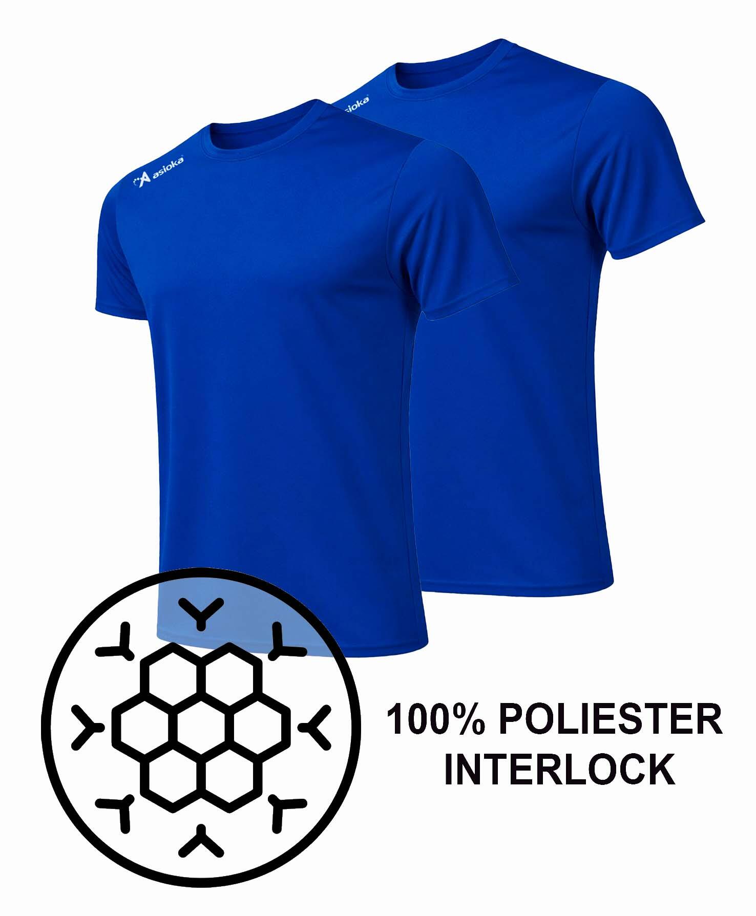 Pack 2 camisetas deporte para hombre Asioka PREMIUM.Poliéster. 5/6