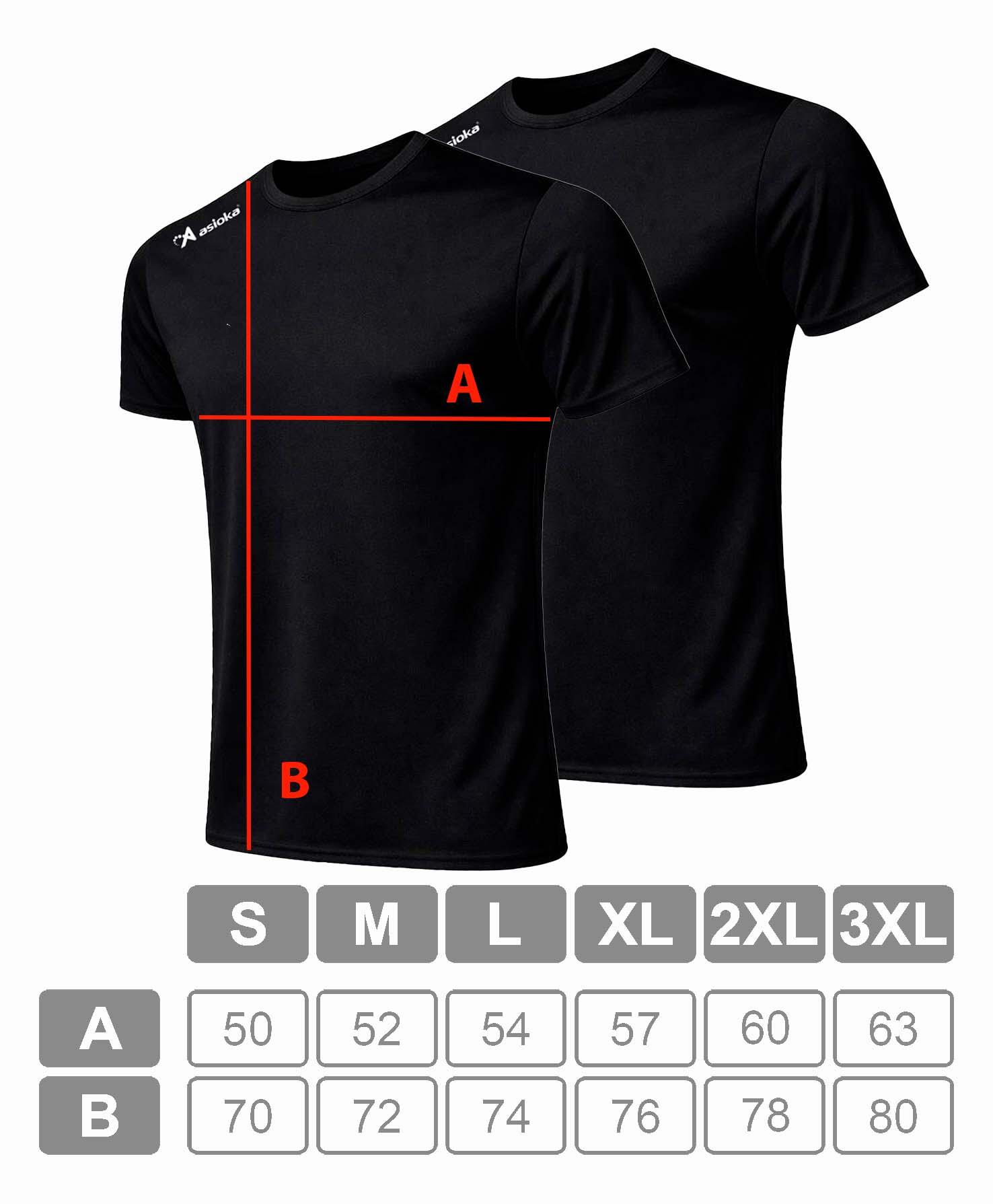 Pack 2 camisetas deporte para hombre Asioka PREMIUM.Poliéster. 4/6