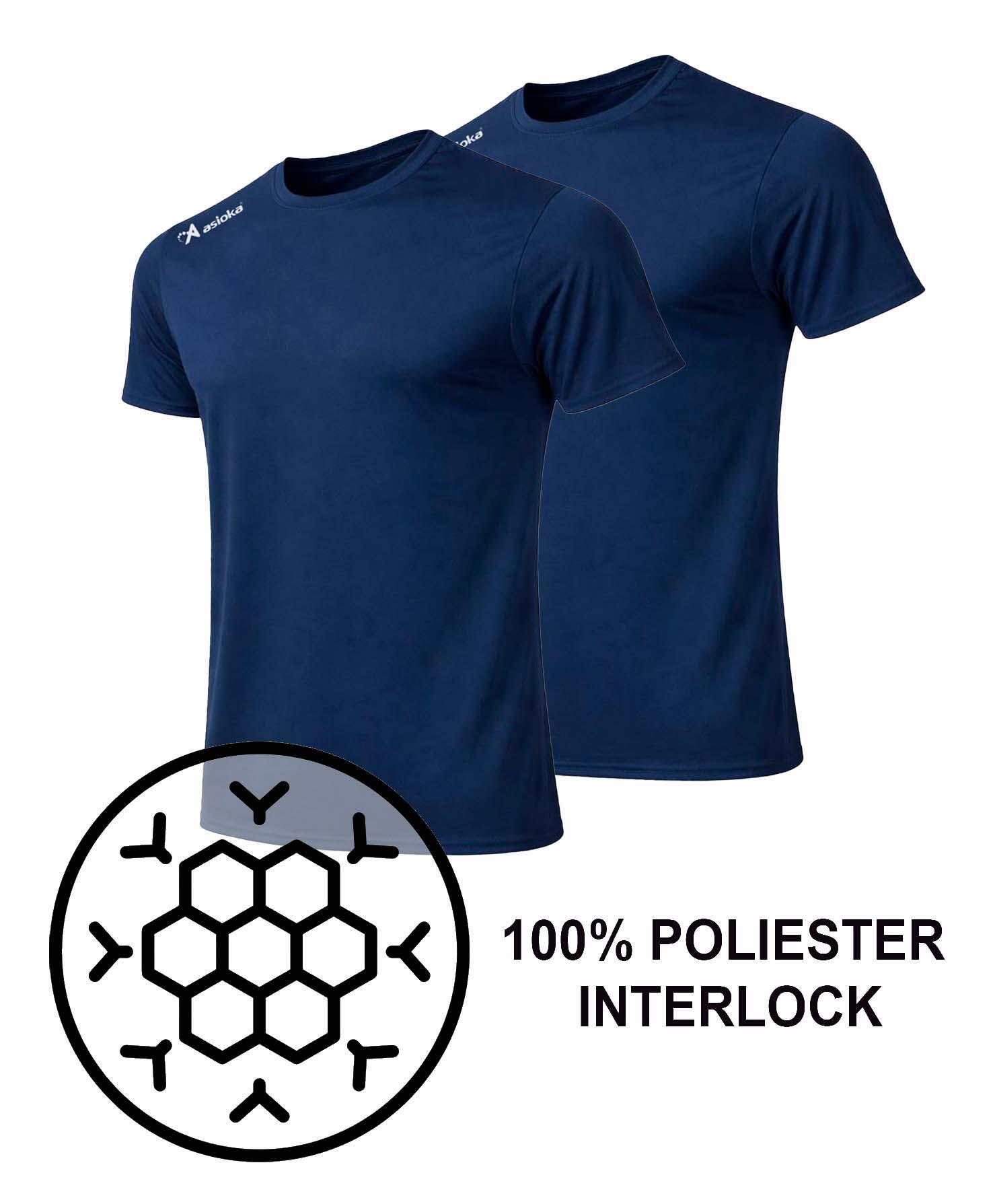Pack 2 camisetas deporte para hombre Asioka PREMIUM.Poliéster. 5/6