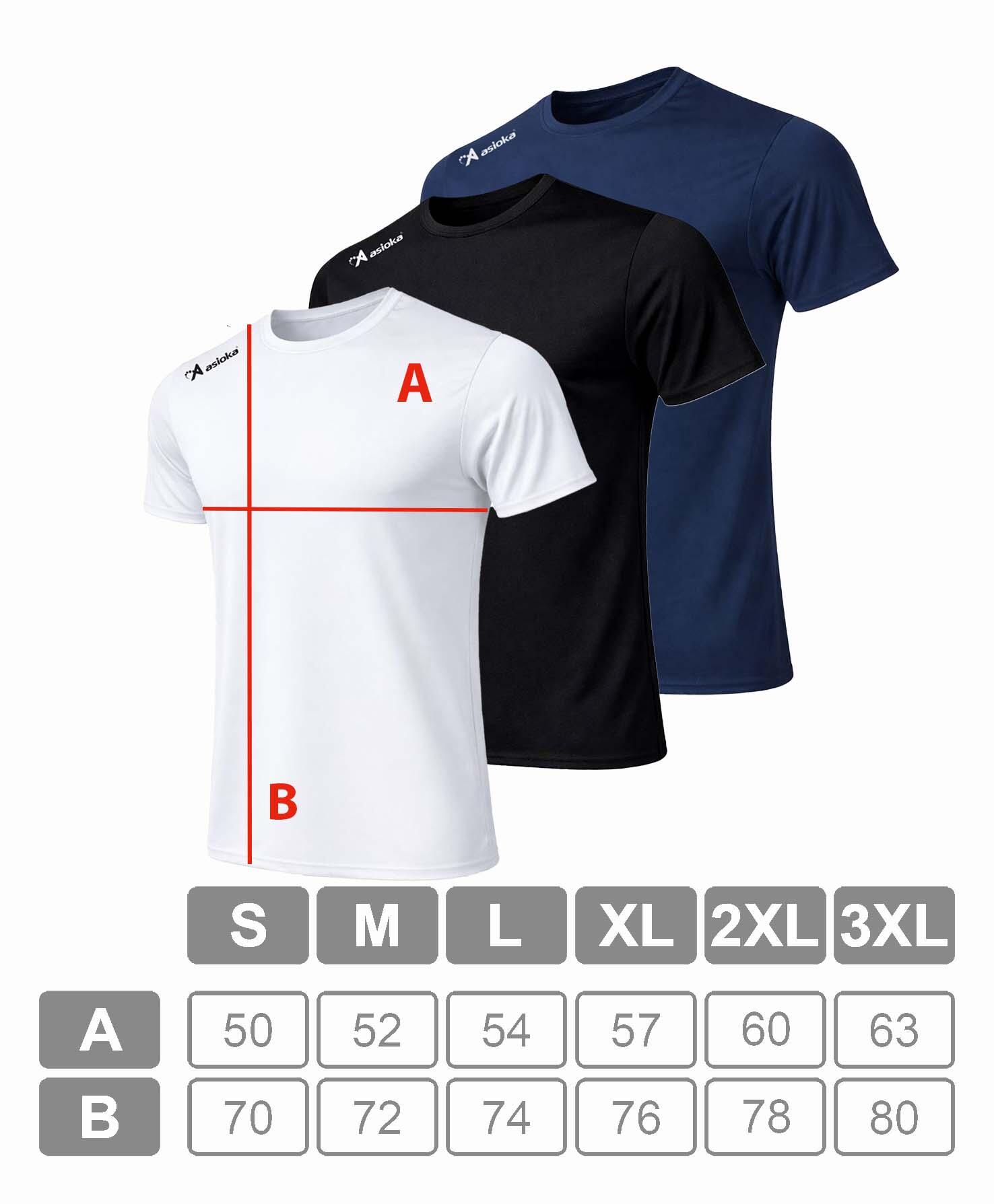 Lot de 2 t-shirts de sport Asioka PREMIUM pour homme. Polyester. 4/7