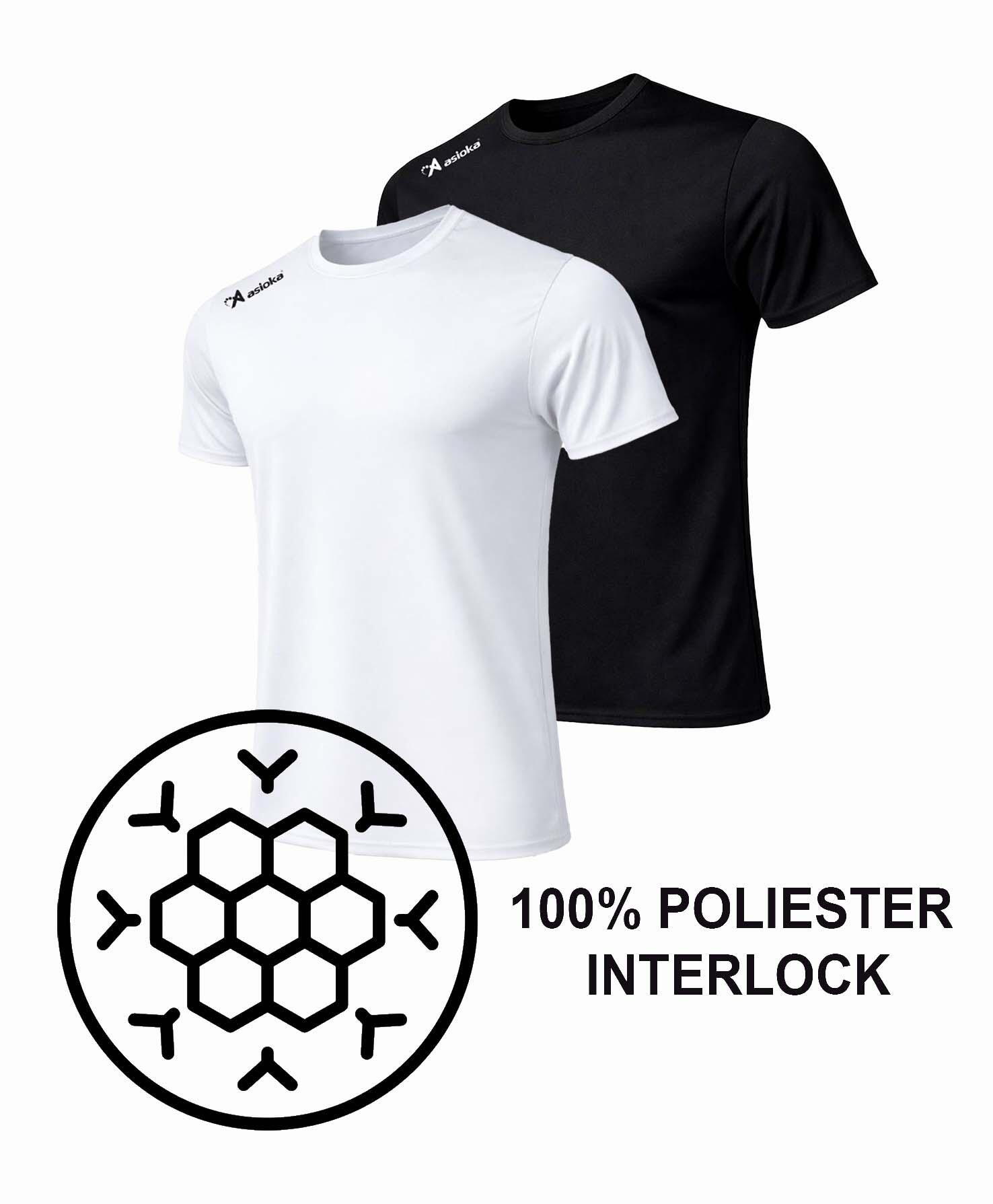Pack 2 camisetas deporte para hombre Asioka PREMIUM.Poliéster. 5/6