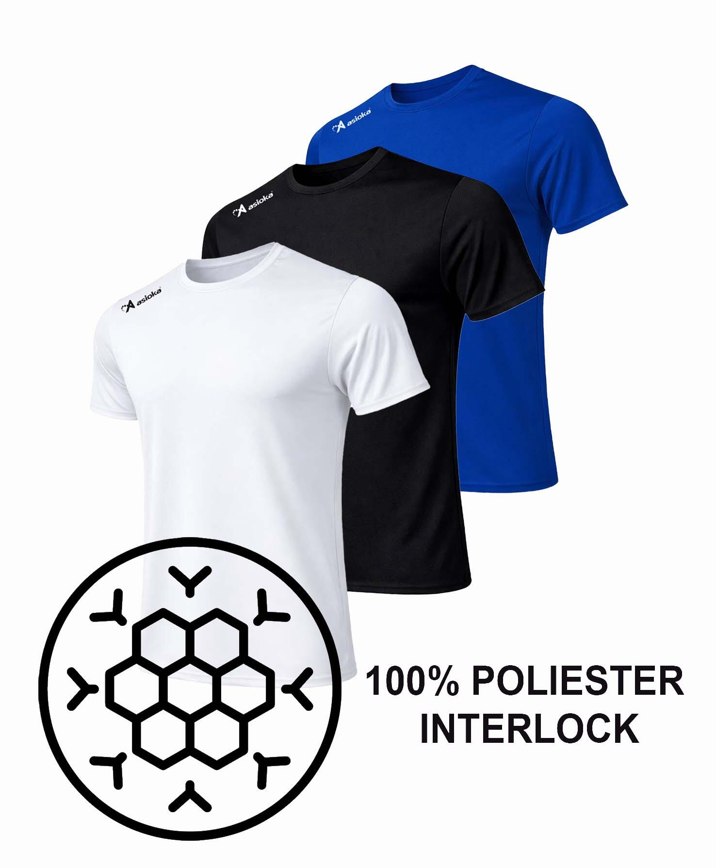 Lot de 2 t-shirts de sport Asioka PREMIUM pour homme. Polyester. 6/7