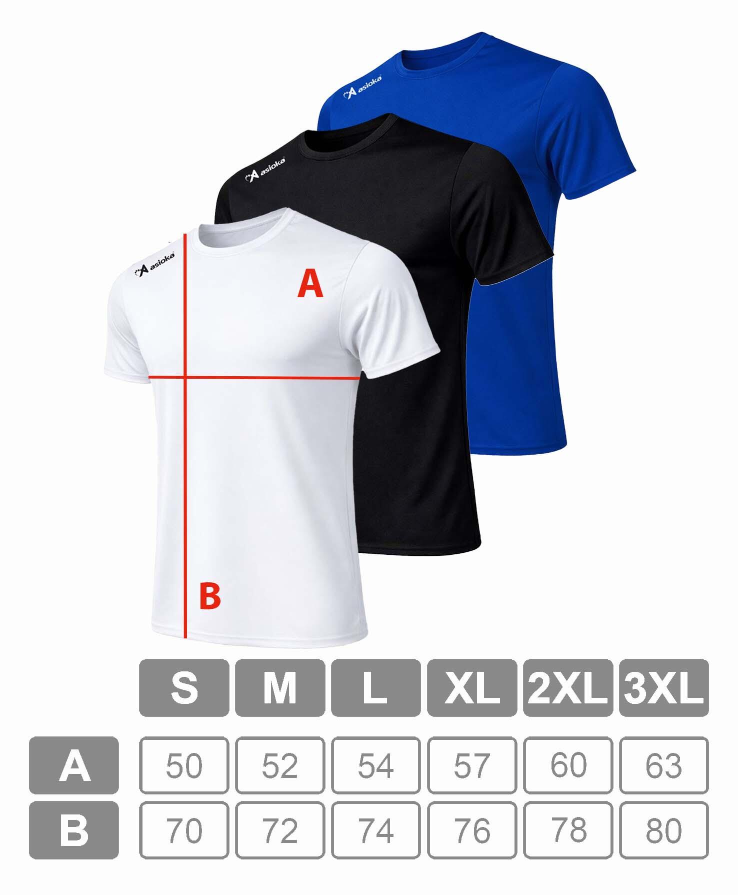 Lot de 2 t-shirts de sport Asioka PREMIUM pour homme. Polyester. 4/7