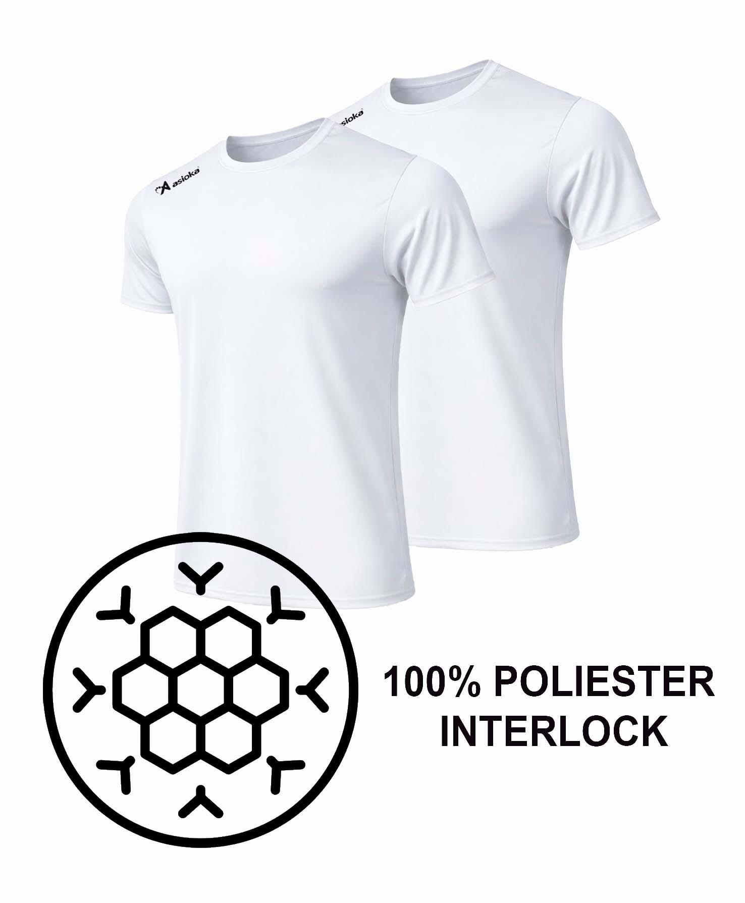 Pack 2 camisetas deporte para hombre Asioka PREMIUM.Poliéster. 6/7
