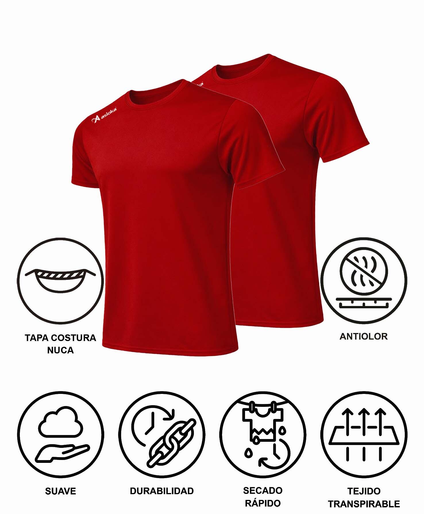 Pack 2 camisetas deporte para hombre Asioka PREMIUM.Poliéster. 6/6