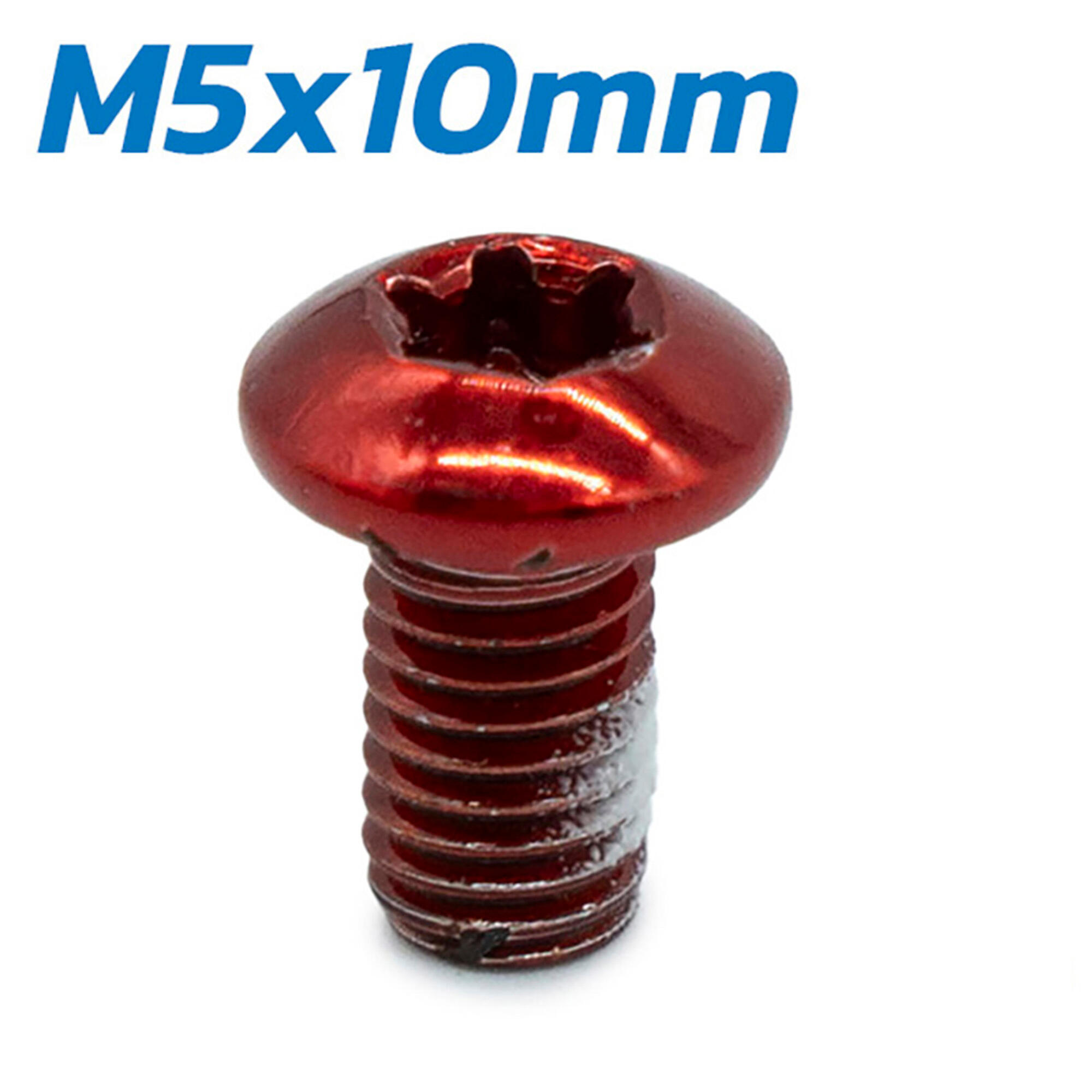 Tornillo rojo M5x10 para discos de freno - 12 uds 2/4