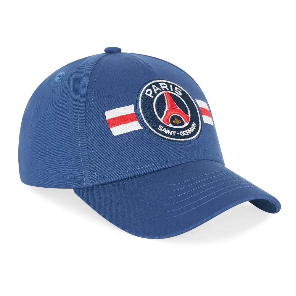 Czapka z daszkiem Paris Saint Germain bawełna junior granatowa 5/6