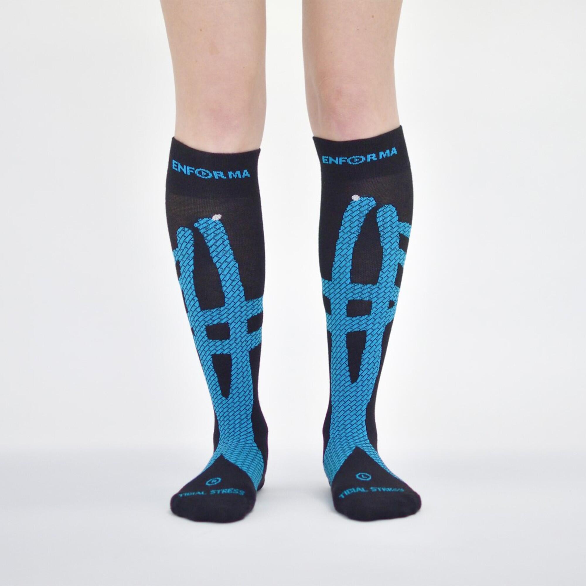 Tibial Stress kompressions-tapesocken, Schienbein Prävention Taping 3/7