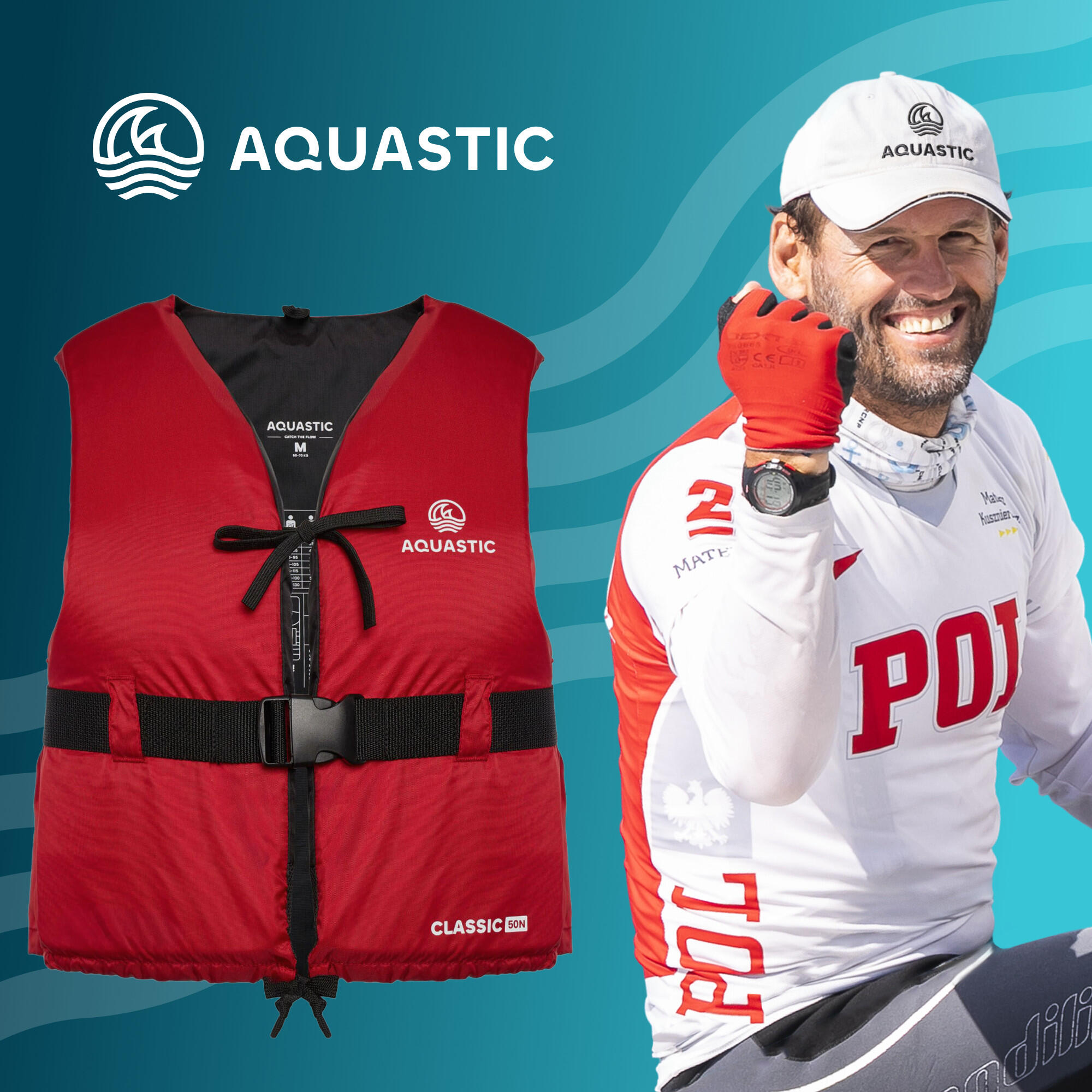 Chaleco salvavidas AQUASTIC Classic 50N 2/7