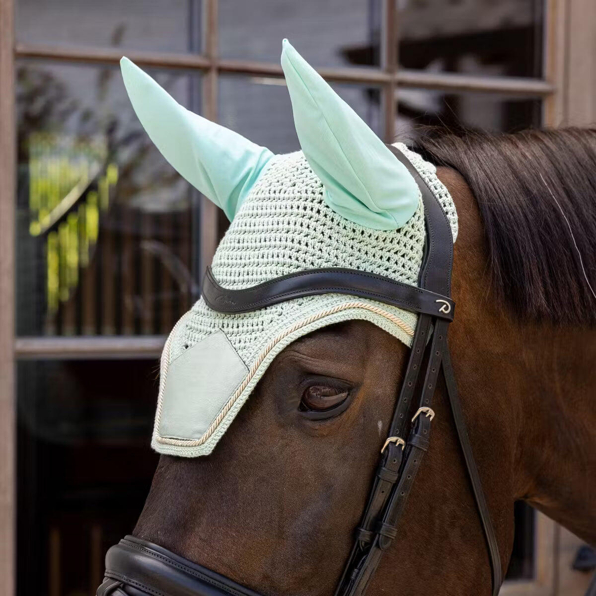 Oornetje Wellington velvet mint 2/3